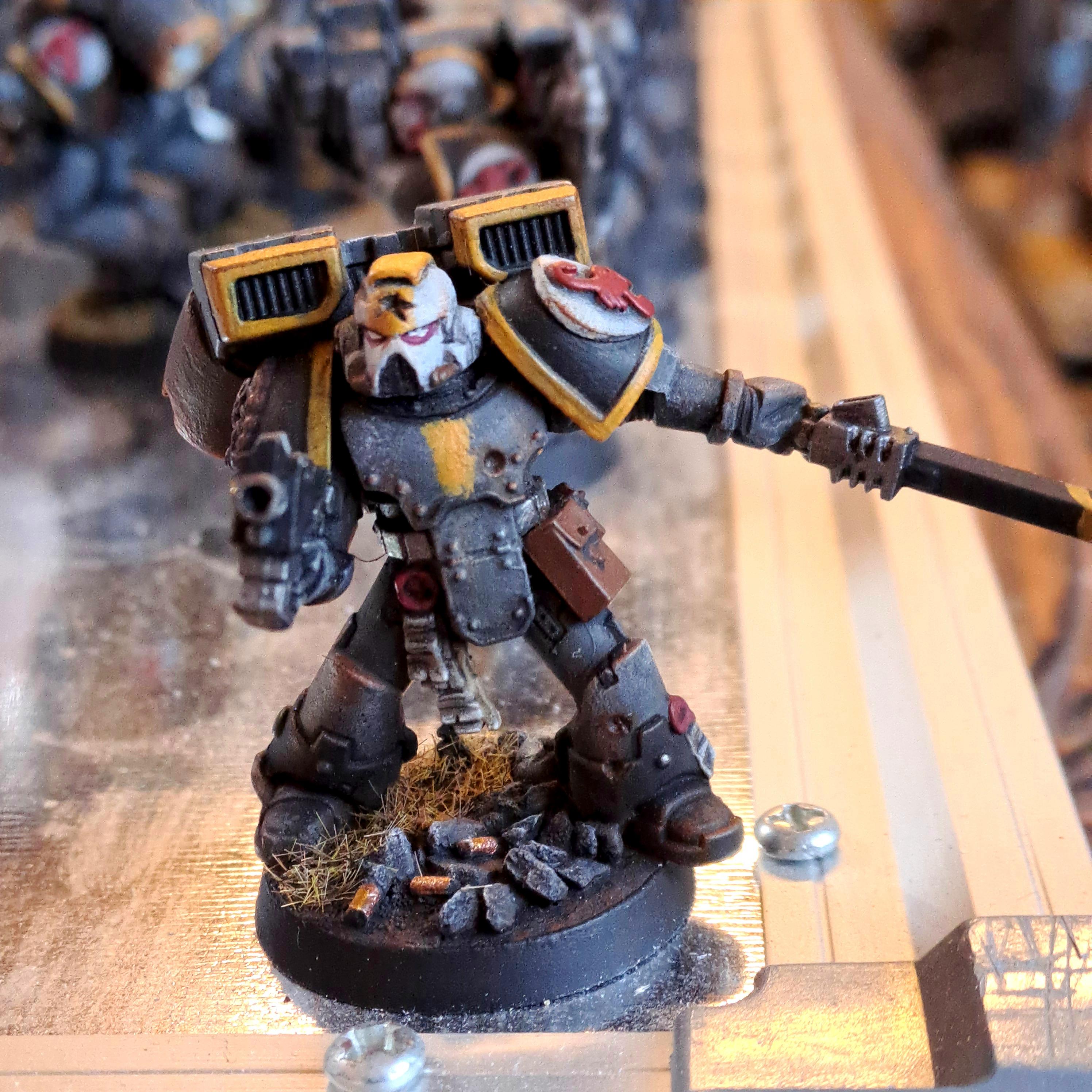 Assault Squad, Red Scorpions, Sarum, Sergeant, Space Marines, Veteran, Warhammer 40,000