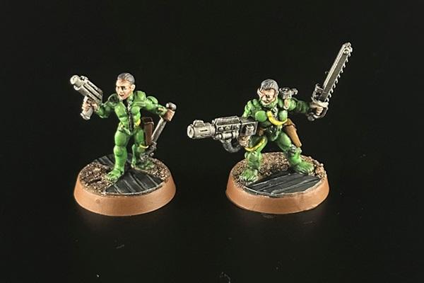 Juve, Meltagun, Metal, Necromunda, Original, Painted, Van Saar, Van Saar Leader