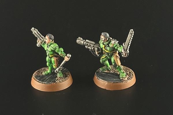 Juve, Meltagun, Metal, Necromunda, Original, Painted, Van Saar, Van Saar Leader