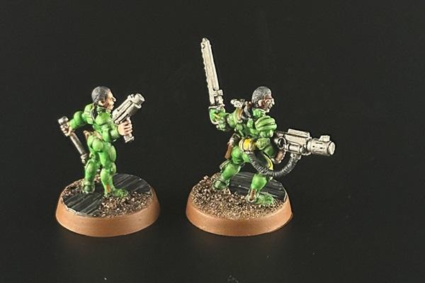 Juve, Meltagun, Metal, Necromunda, Original, Painted, Van Saar, Van Saar Leader