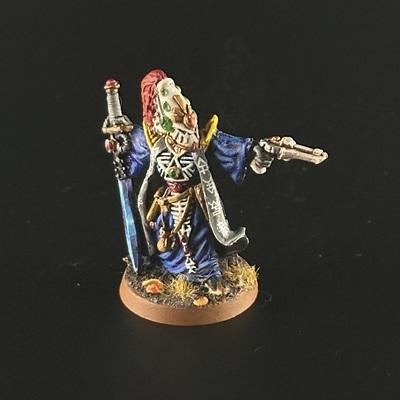 2nd Edition, Conversion, Eldar, Farseer Conversion, Metal, Painted, Rogue Trader, Third Edition