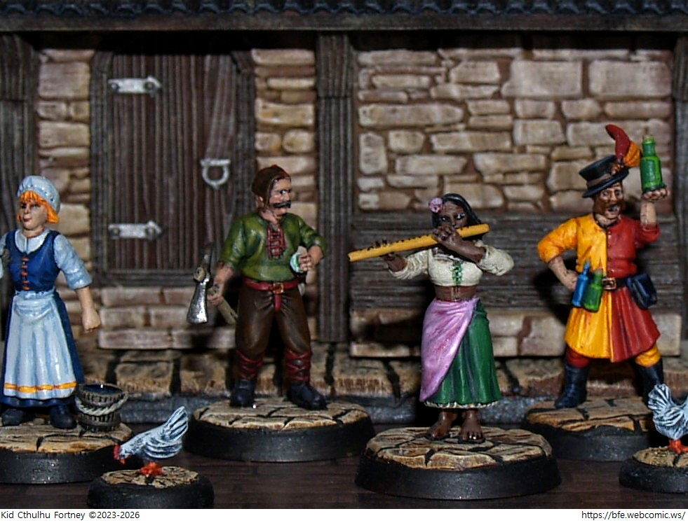 Bfe, Civilians, Ender Toys, Oubliette, Reaper, Townsfolk, Villagers, Wargames Atlantic