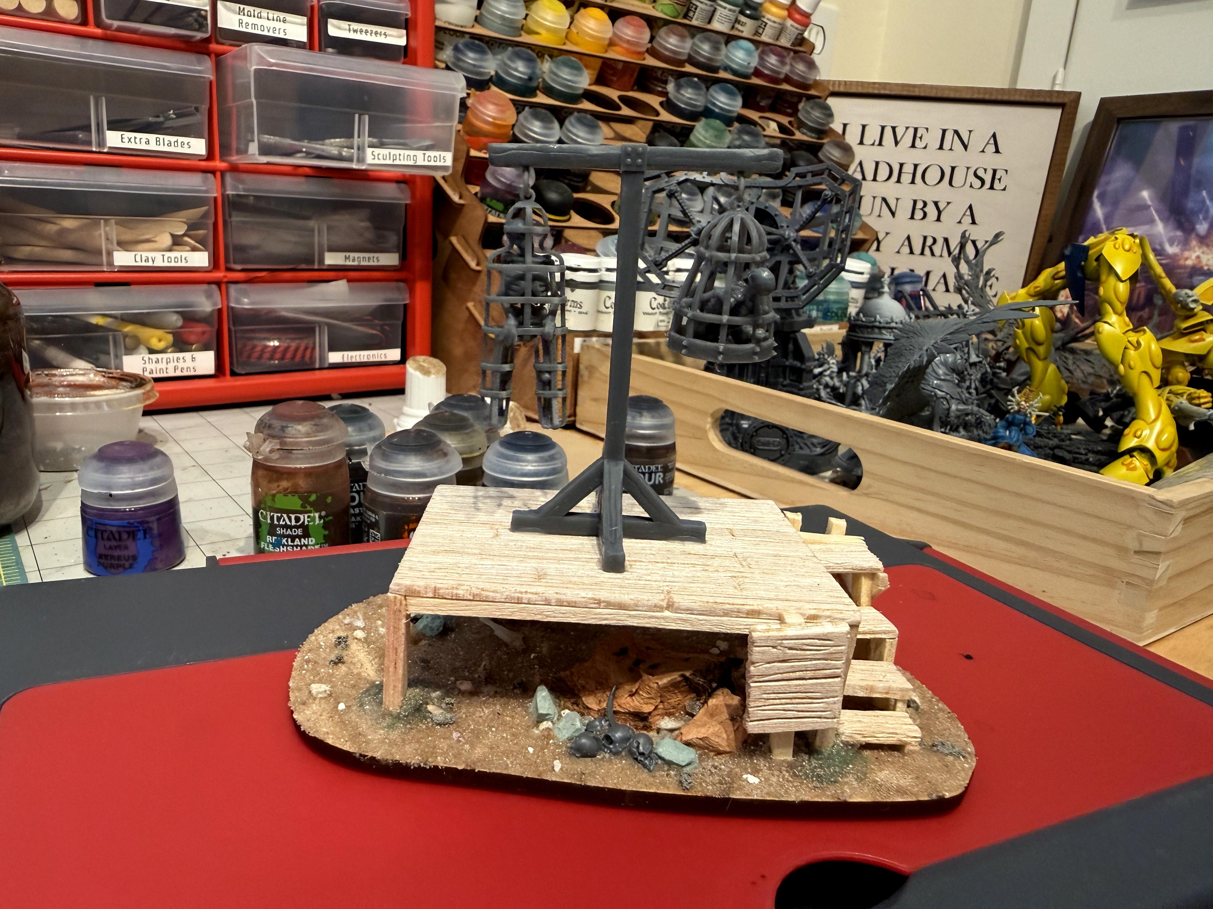 3d Prints, Dungeons And Dragons, Gibbet, Hanging Platform, Historical, Scratch Build, Trench Crusade, Warhammer Fantasy