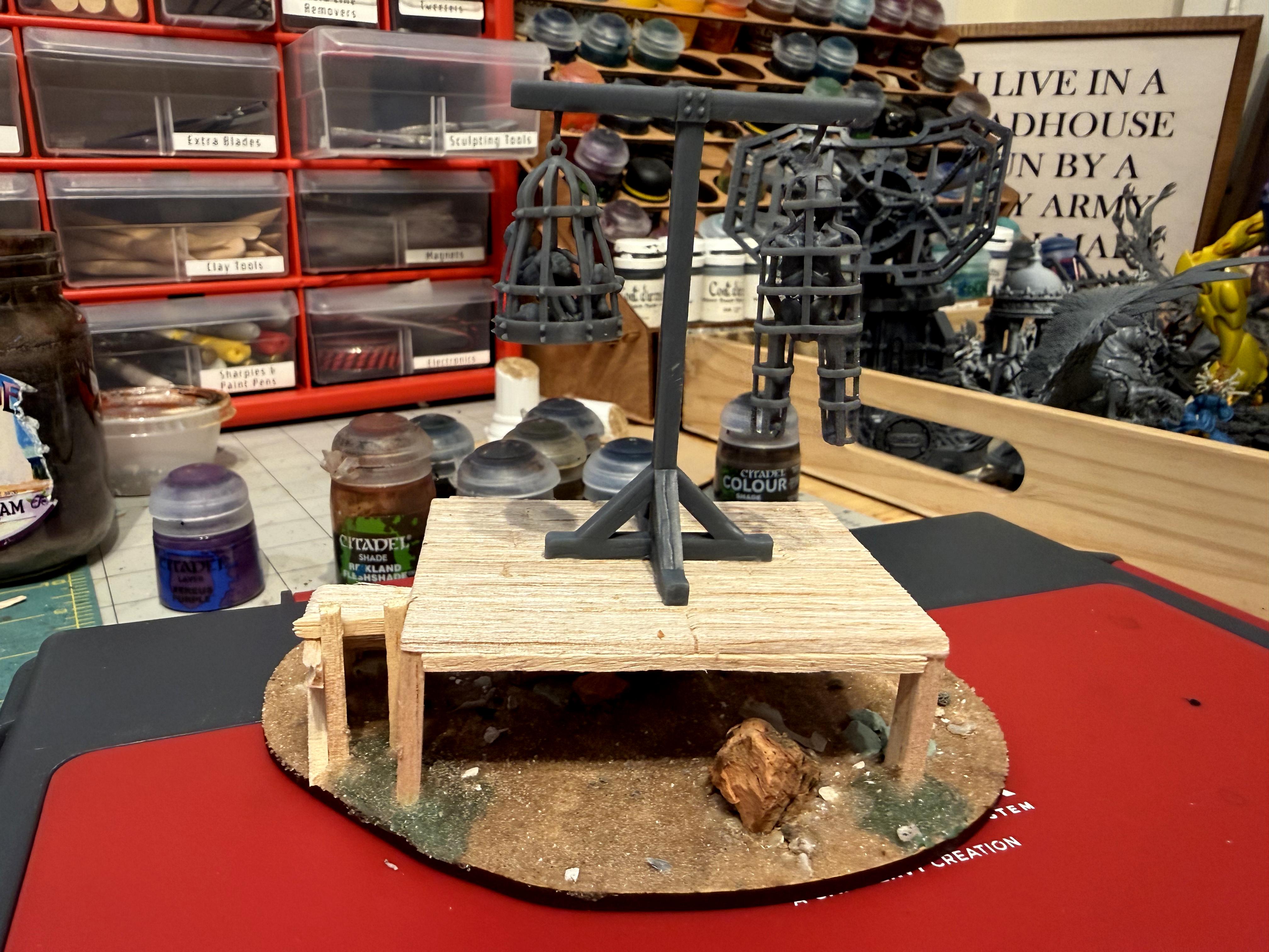 3d Prints, Dungeons And Dragons, Gibbet, Hanging Platform, Historical, Scratch Build, Trench Crusade, Warhammer Fantasy