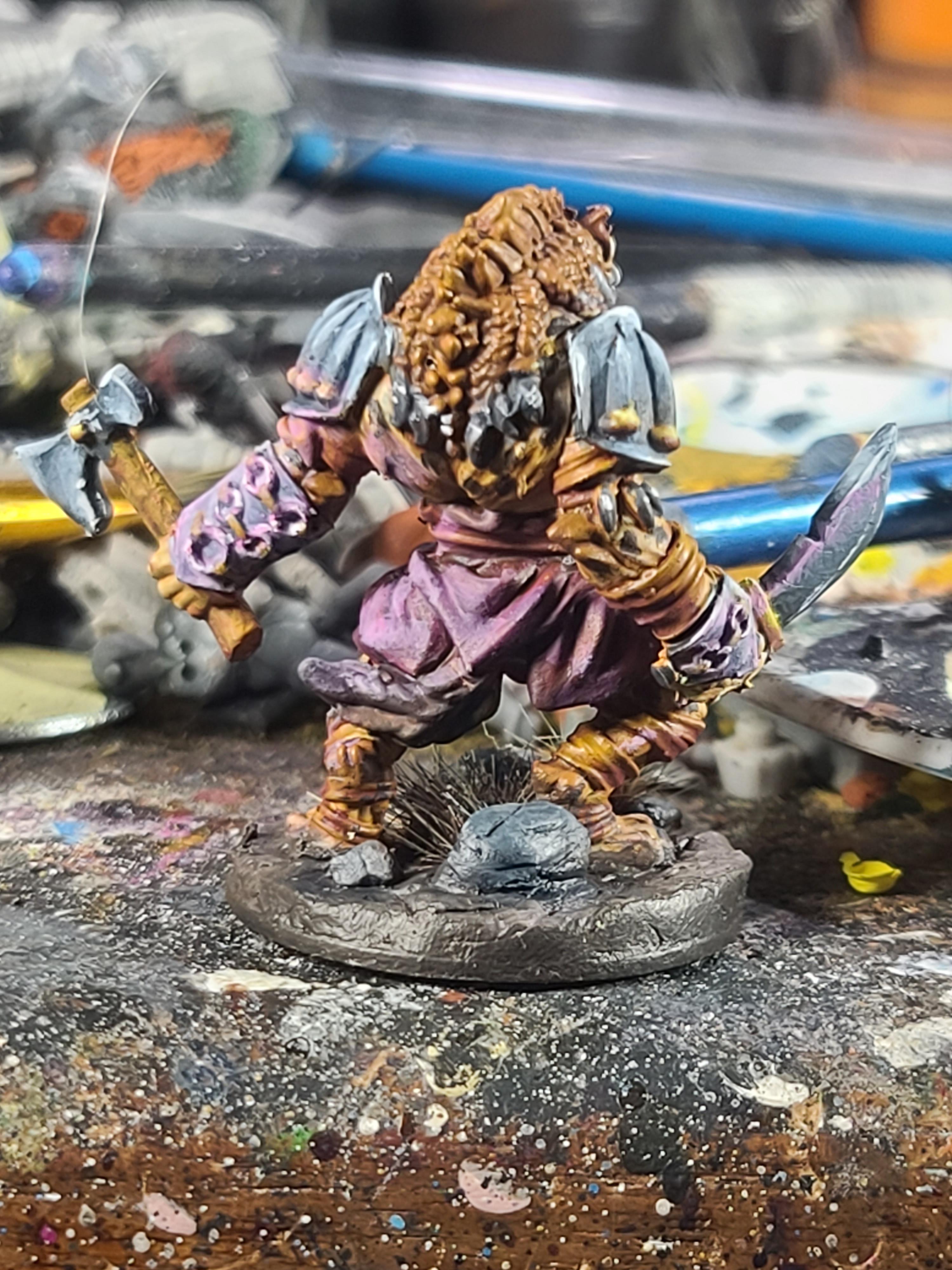 Dungeons And Dragons, Gnoll, Hyena Man, Next Level Miniatures, Non-Metallic Metal, Object Source Lighting