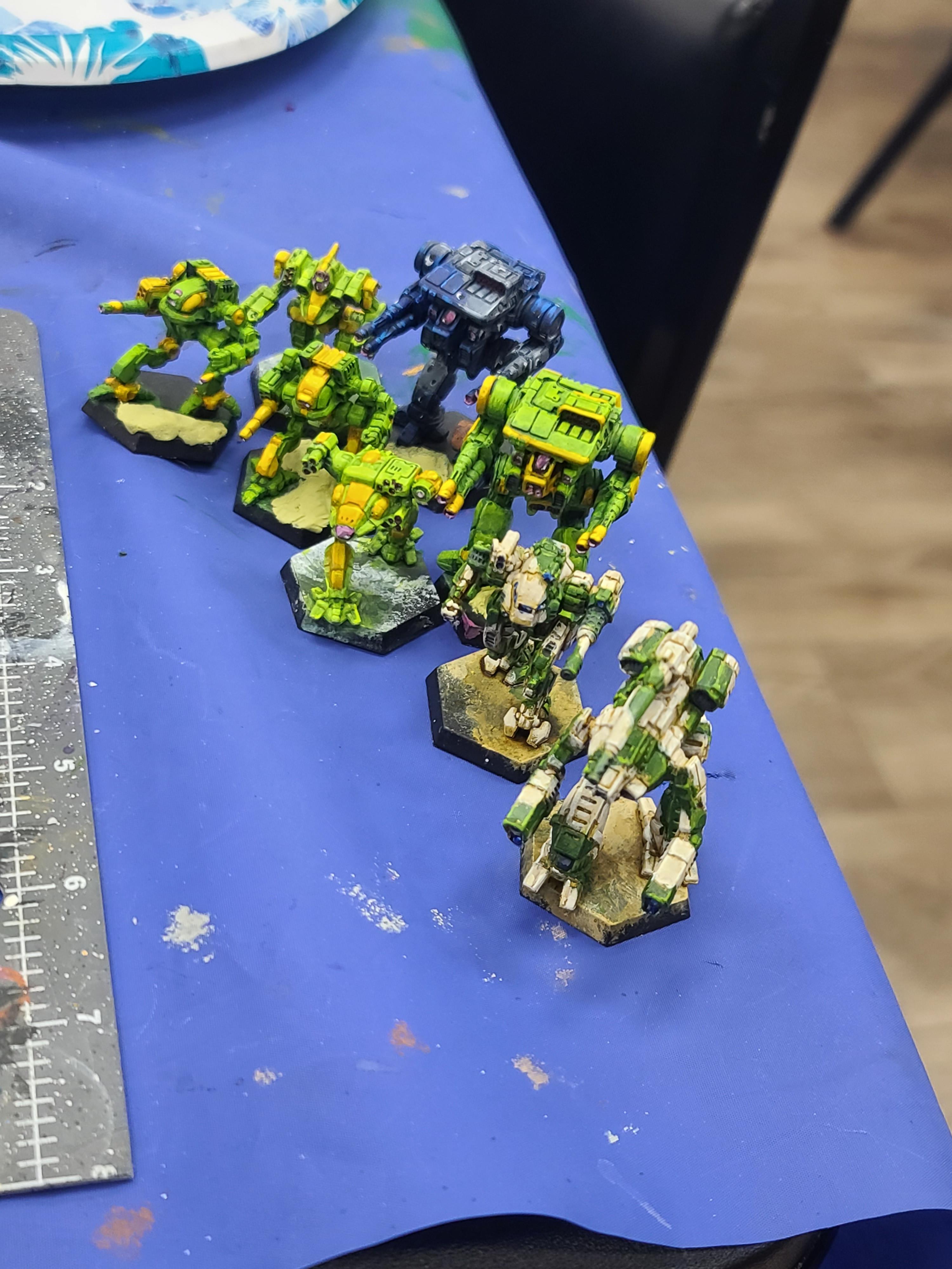 Battletech, Catalyst Game Labs, Clan Jade Falcon, Fore Falcon, Generic Camo, Hellion, Marauders, Mech, Sentinel