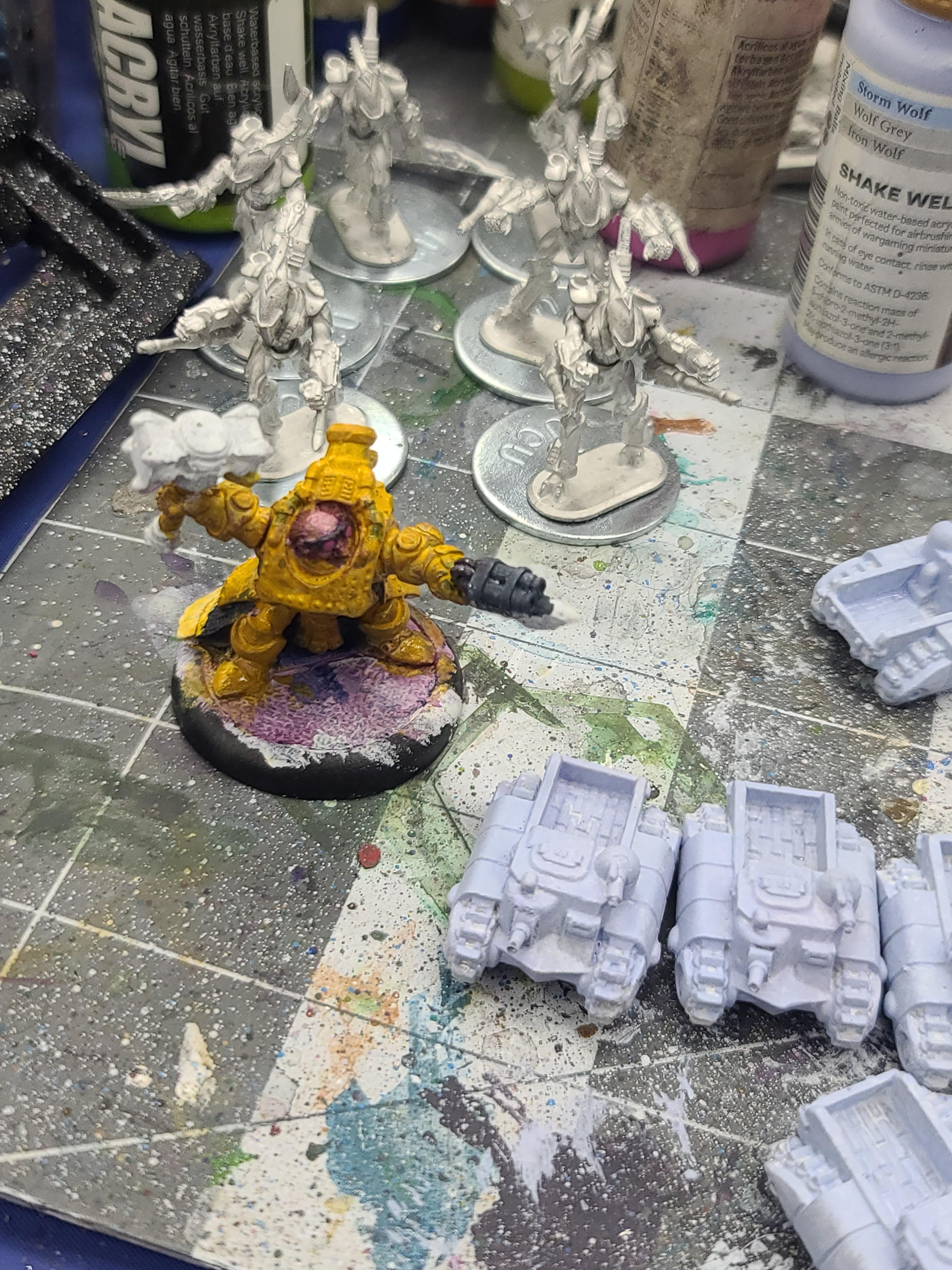 6mm, Chimera Proxy, Dwarves, Eldar, Epic, Grundback, Microworld Games, Privateer Press, Vanguard Miniatures, Warmachine, Wraithknight Proxy