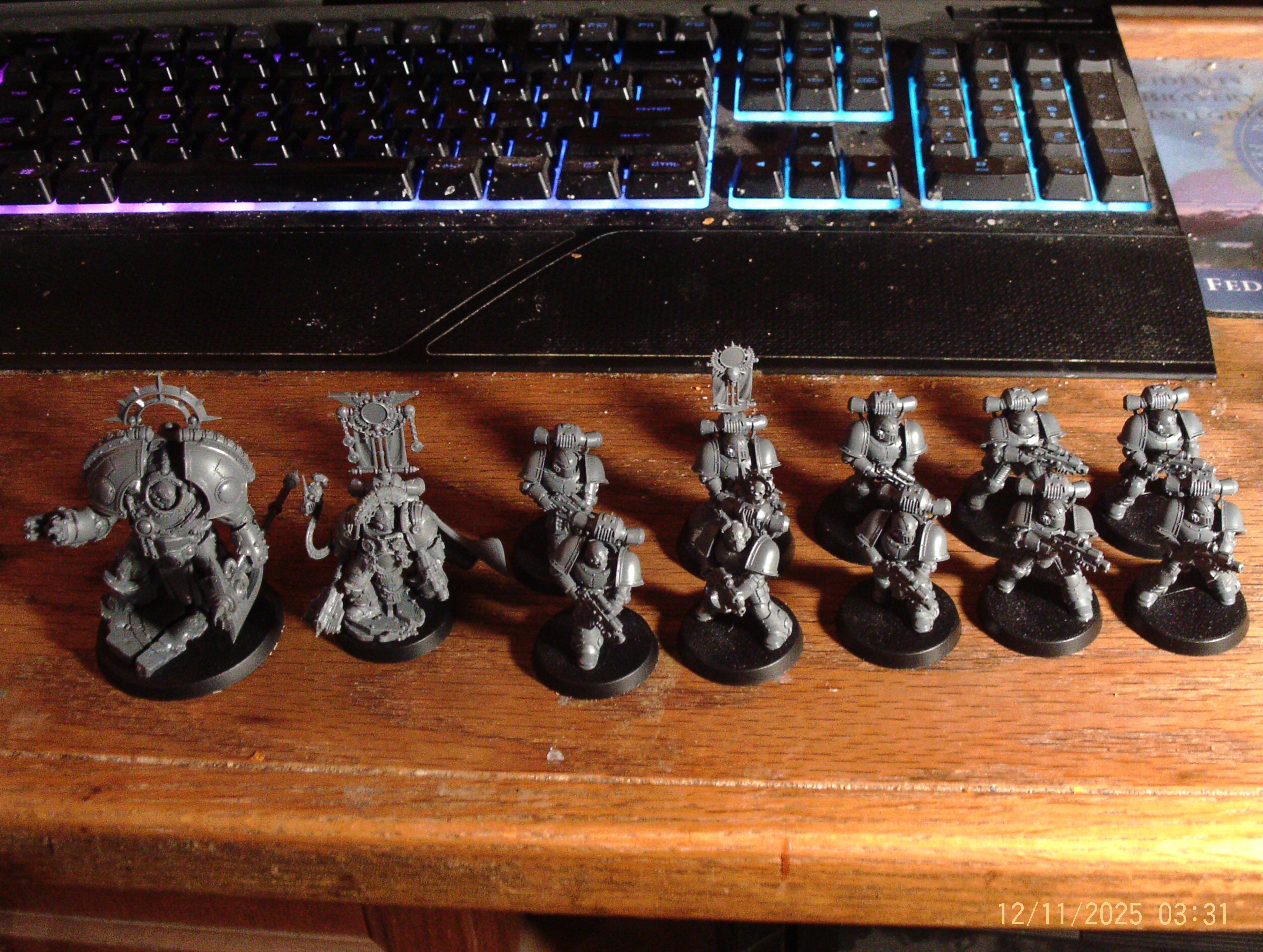 Heresy Characters and Tactical Squad assembled