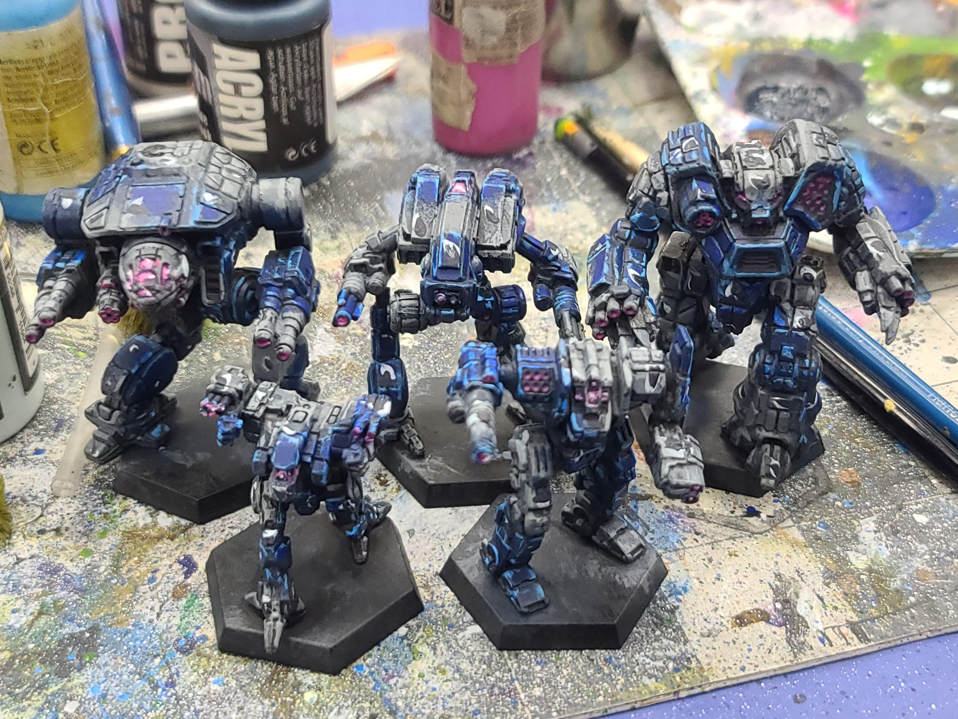 Battletech, Catalyst Game Labs, Clan Ghost Bear, Daishi, Dire Wolf, Fire Moth, Grendel, Kodiak, Mad Dog, Mech