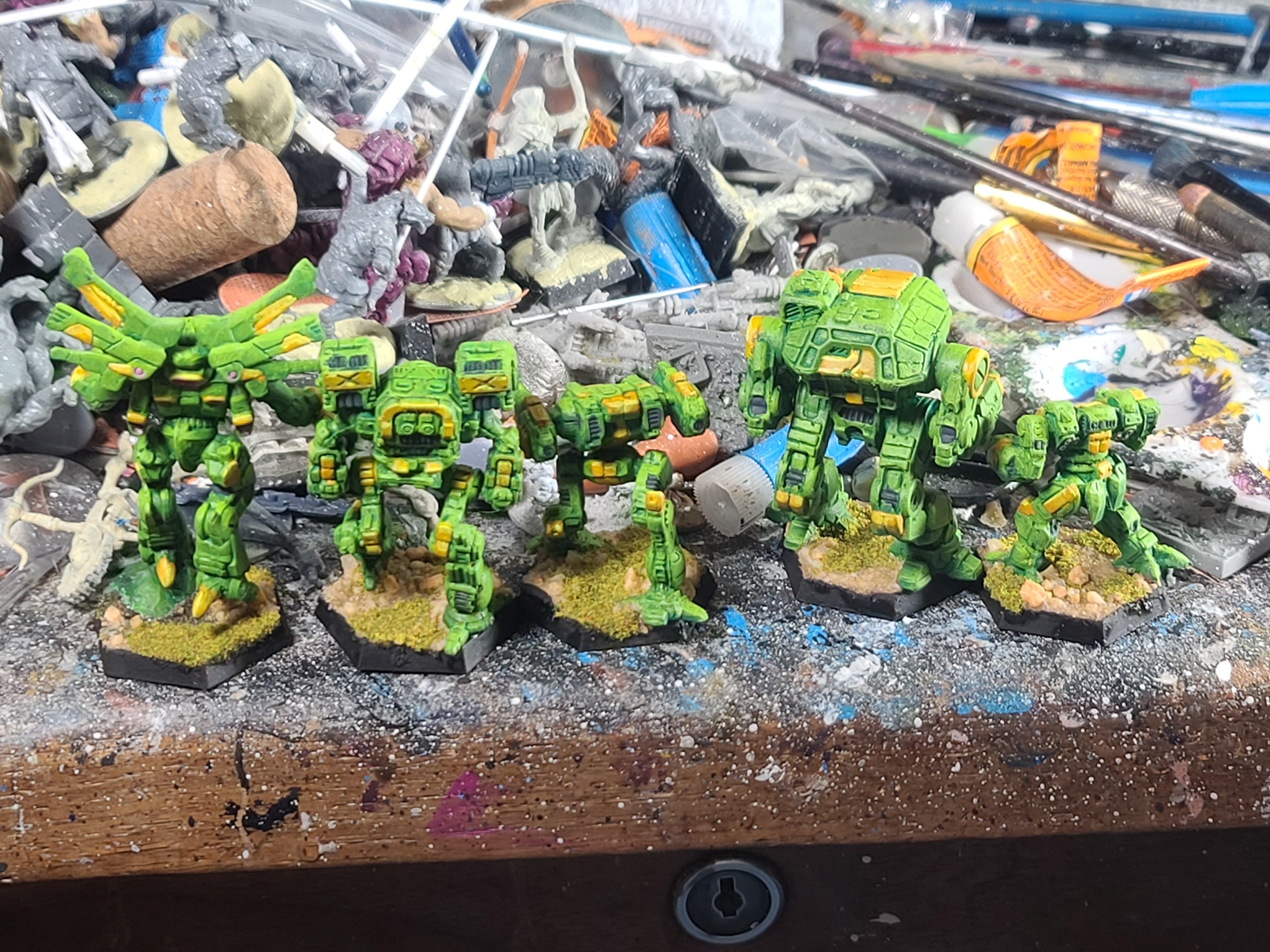 Battletech, Catalyst Game Labs, Clan Jade Falcon, Daishi, Delta Galaxy, Dire Wolf, Jade Phoenix, Mad Cat, Mech, Mist Lynx, Shadow Cat, Timber Wolf