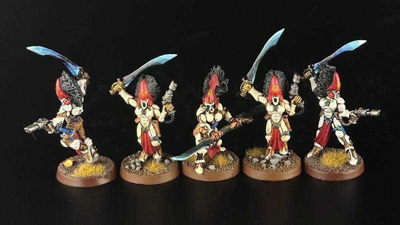Aeldari, Alaitoc, Captain Brown, Eldar, Exarch, Howling Banshees, Metal, Painted