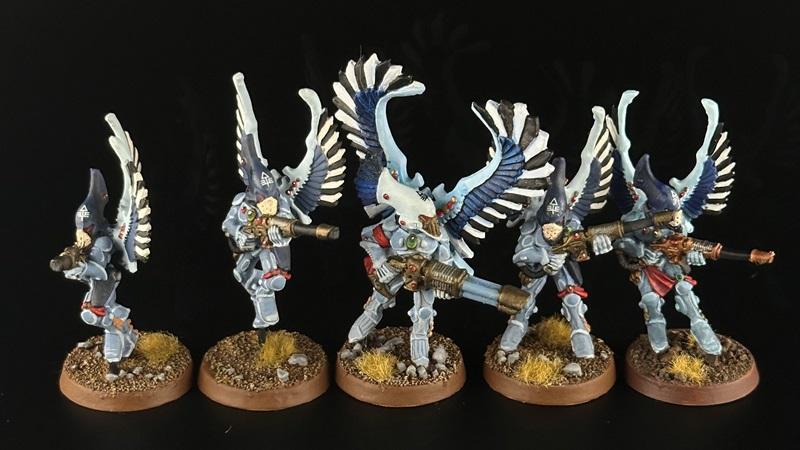 Aeldari, Alaitoc, Captain Brown, Eldar, Exarch, Metal, Painted, Swooping Hawks