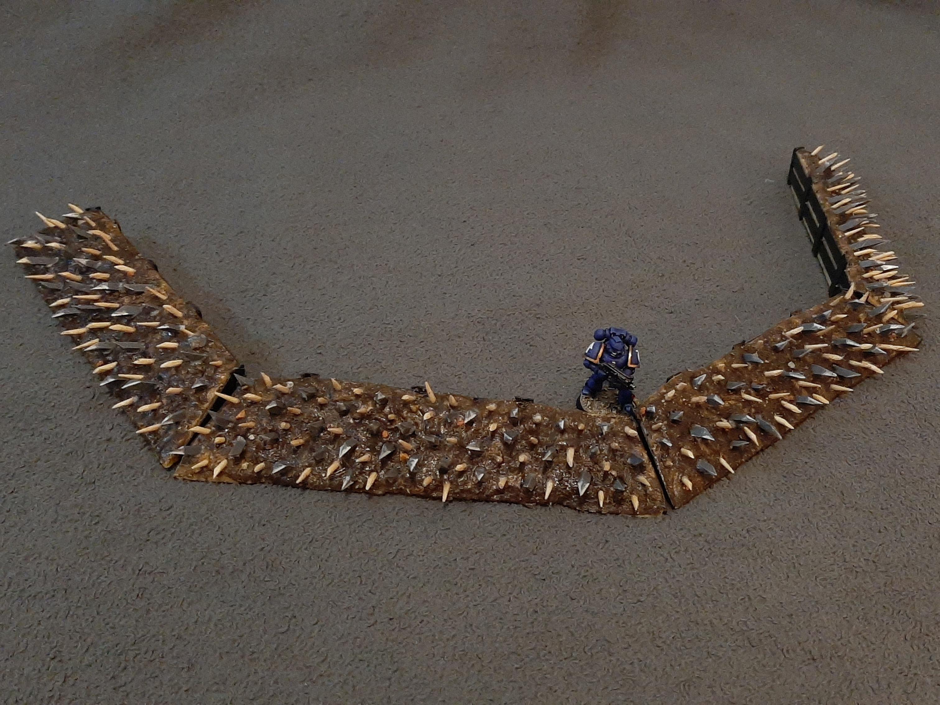 40.000, Barriers, Conversion, Custom, Homemade, Pieces, Scratch Build, Spiked, Tabletop, Terrain, Trench, Warhammer 40,000, Warhammer Fantasy, Work In Progress
