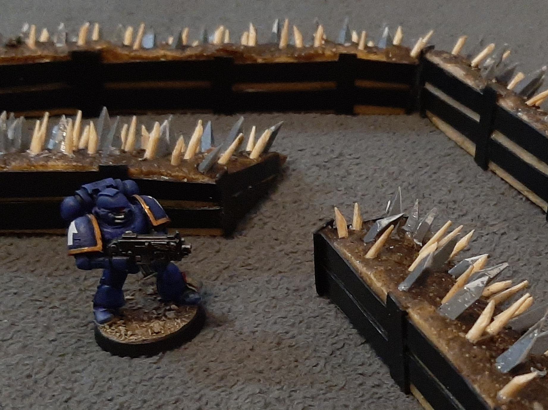 40.000, Barriers, Conversion, Custom, Homemade, Pieces, Scratch Build, Spiked, Tabletop, Terrain, Trench, Warhammer 40,000, Warhammer Fantasy, Work In Progress