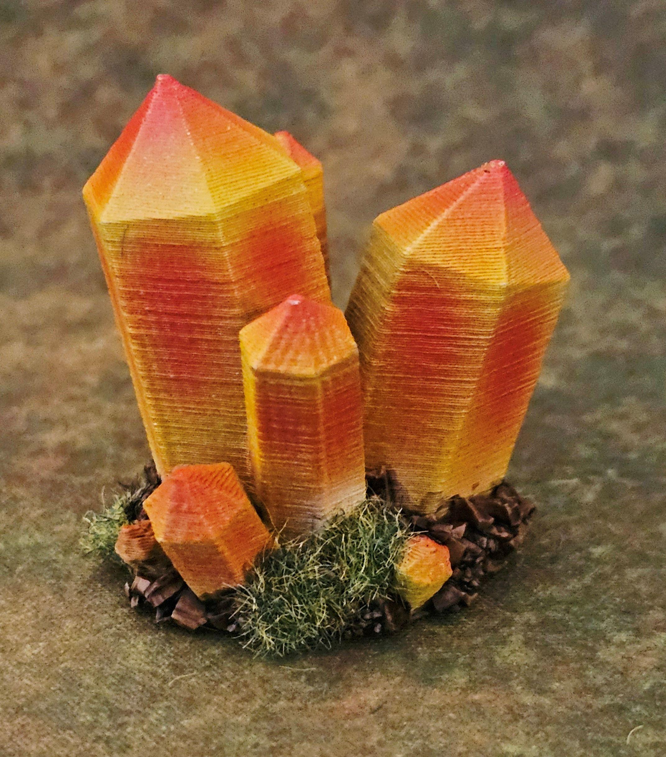 Crystals V2.0, small crystals, `~ 1.5" base