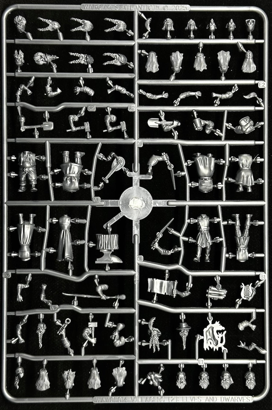 Civilian, Dwarves, Elves, New, Sprue, Townsfolk, Villagers, Wargames Atlantic, Warhammer Fantasy