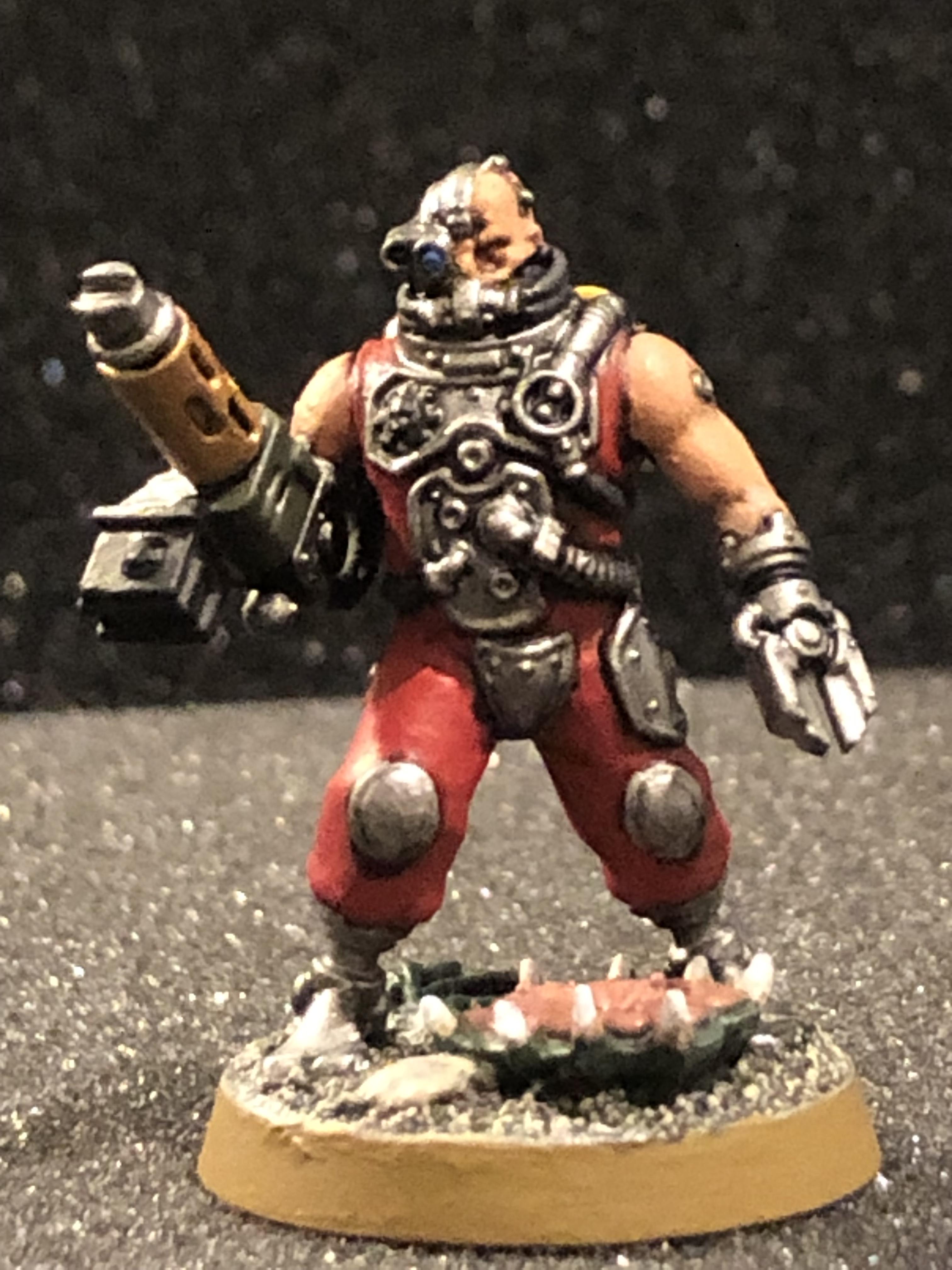 Astra Militarum, Cyborg, Heavy Stubber, Imperial Guard, Imperium, Jungle, Jungle Base, Plant, Red, Robot, Servitors, Wires