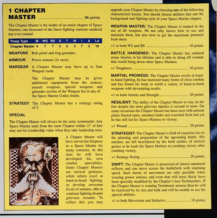 2nd Edition, Chapter Master, Rules, Space Marines, Warhammer 40,000, Warhammer Fantasy, White Dwarf