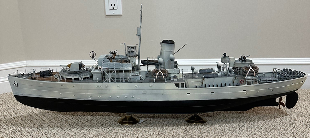 1/72 Scale, Battle Of The Atlantic, Conversion, Corevette, Flower Class Corvette, North Atlantic, Port Side In Progress, Warship, World War Two, Ww 2