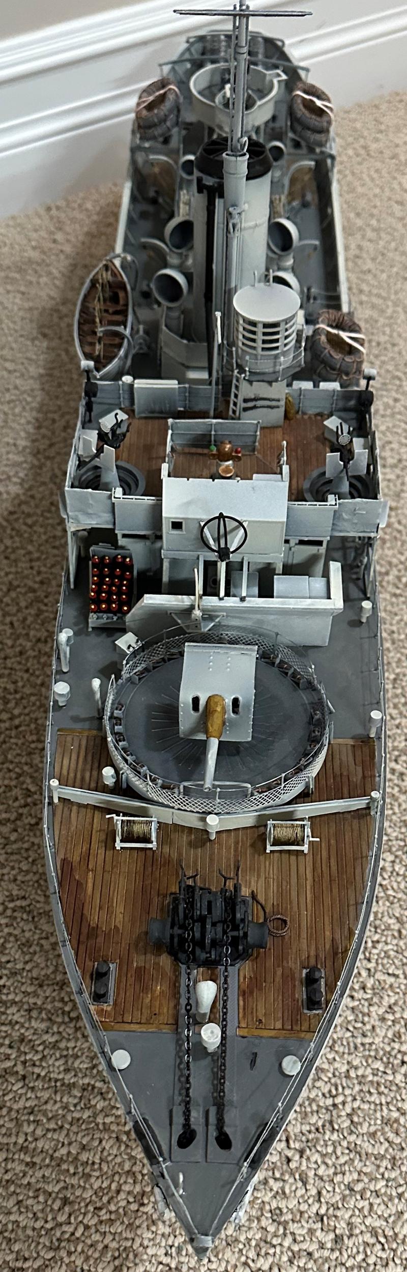 1/72 Scale, Battle Of The Atlantic, Conversion, Corevette, Flower Class Corvette, North Atlantic, Top View In Progress, Warship, World War Two, Ww 2