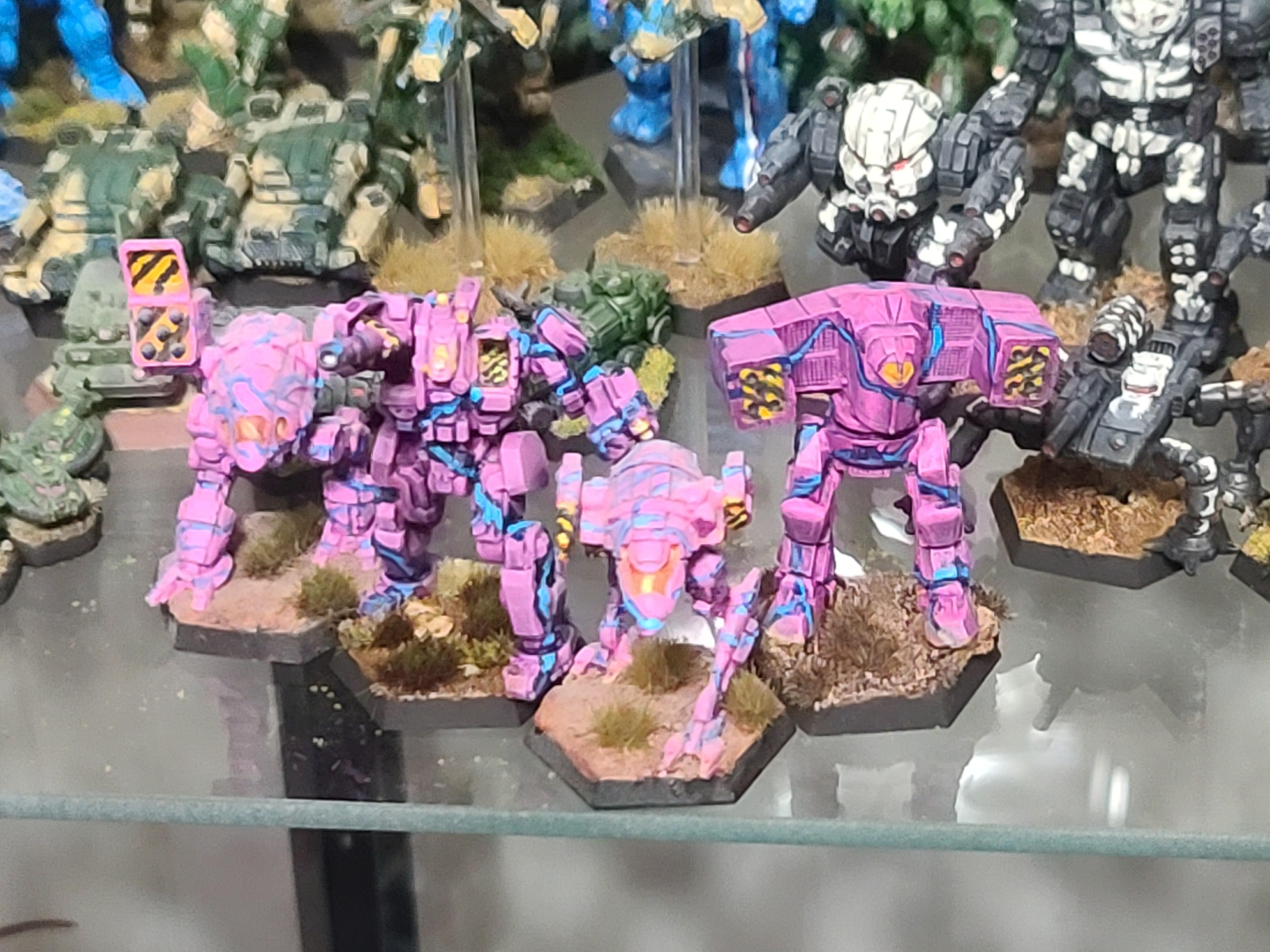 Afterdark Prints, Artillery, Battletech, Catapult C5, Helepolis, Mech, Naga, Pink, Raven, Sir Mortimer Bombito