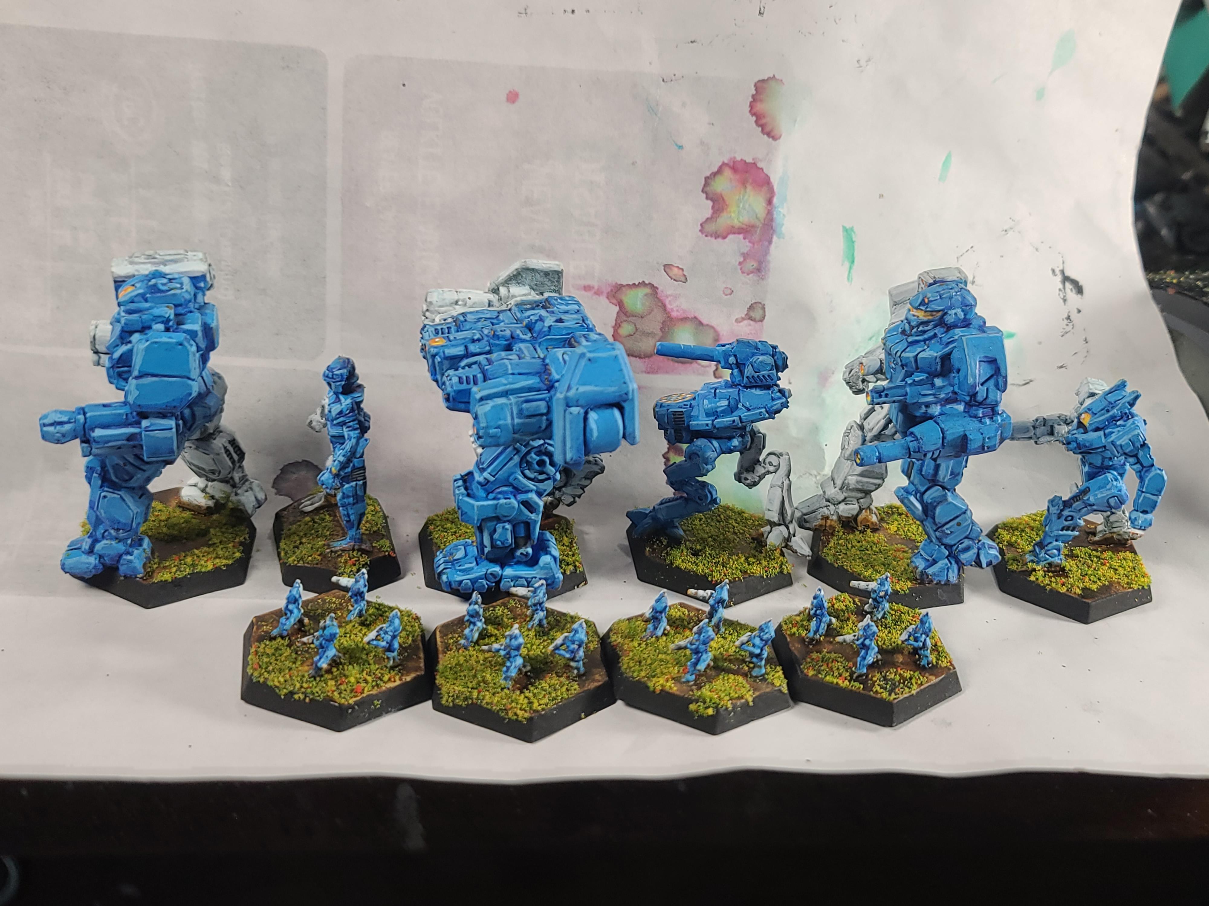 Afterdark Prints, Banshees, Battletech, Blitzkrieg, Catalyst Game Labs, Commando, Fafnir, Fasa, Inner Sphere Standard Battle Armor, Mech, Regent, Sir Mortimer Bombito, Wolfhound