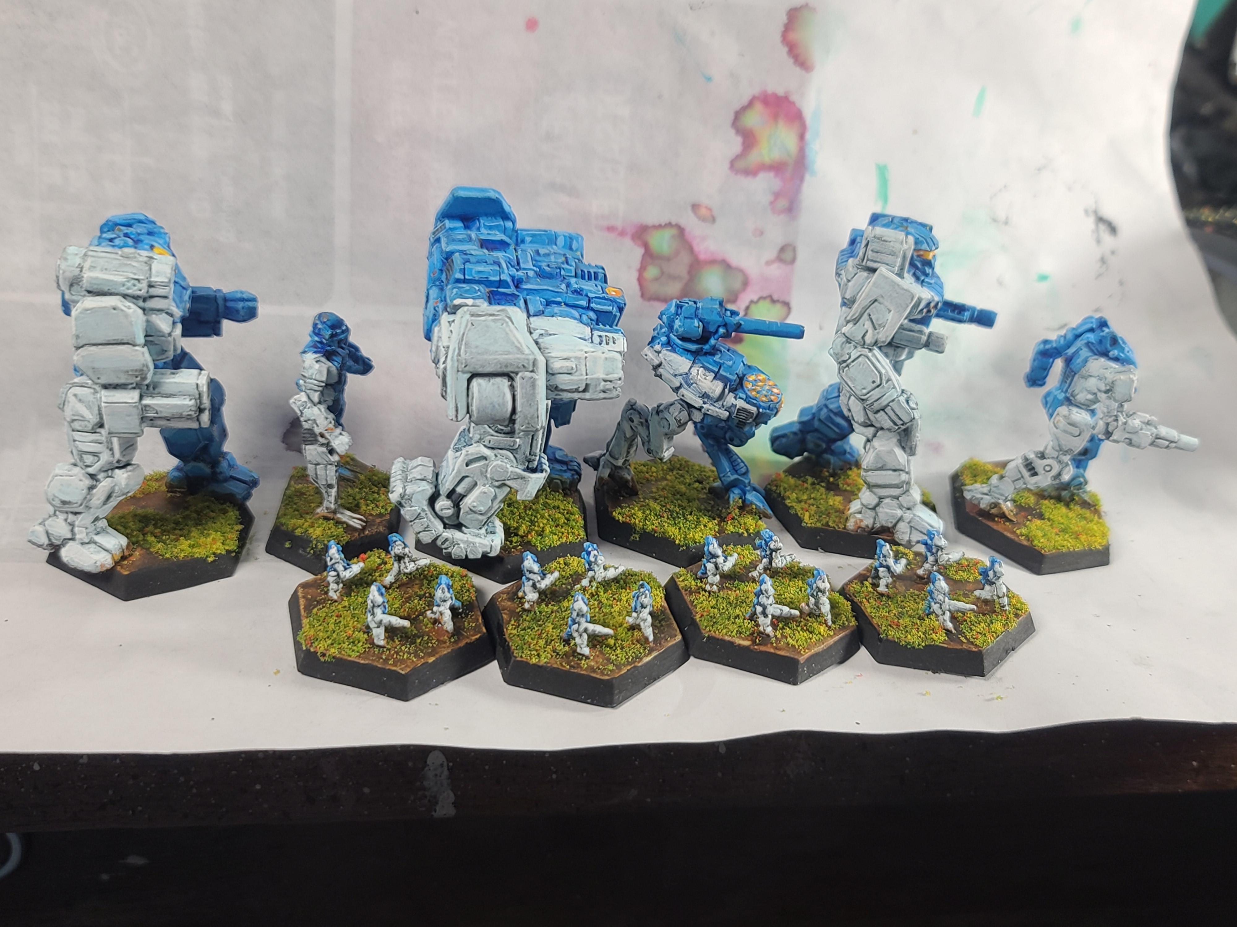 Afterdark Prints, Banshees, Battletech, Blitzkrieg, Catalyst Game Labs, Commando, Fafnir, Fasa, Inner Sphere Standard Battle Armor, Lyran Guard, Mech, Regent, Sir Mortimer Bombito, Wolfhound