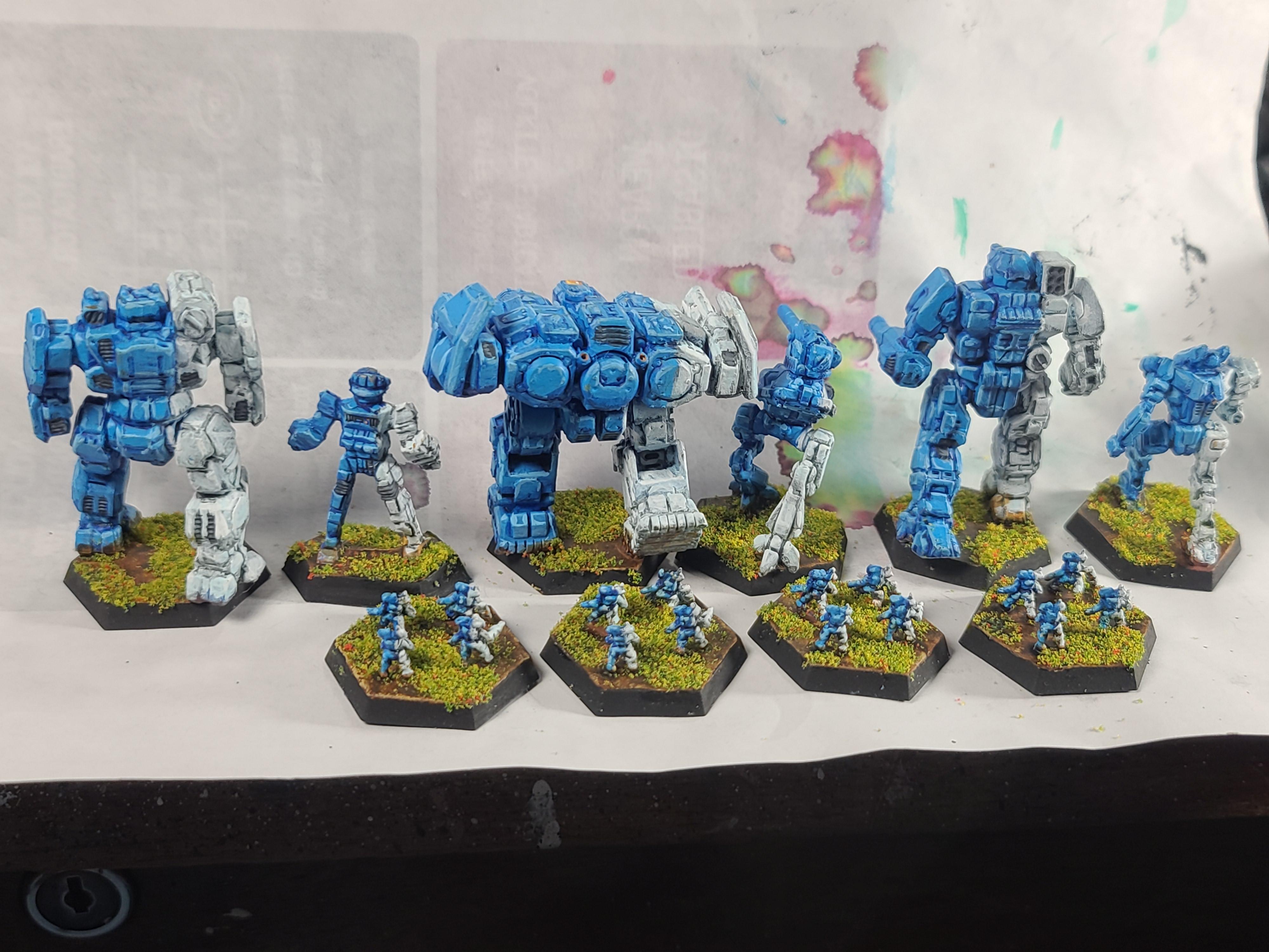 Afterdark Prints, Banshees, Battletech, Blitzkrieg, Catalyst Game Labs, Commando, Fafnir, Fasa, Inner Sphere Standard Battle Armor, Lyran Guard, Mech, Regent, Sir Mortimer Bombito, Wolfhound