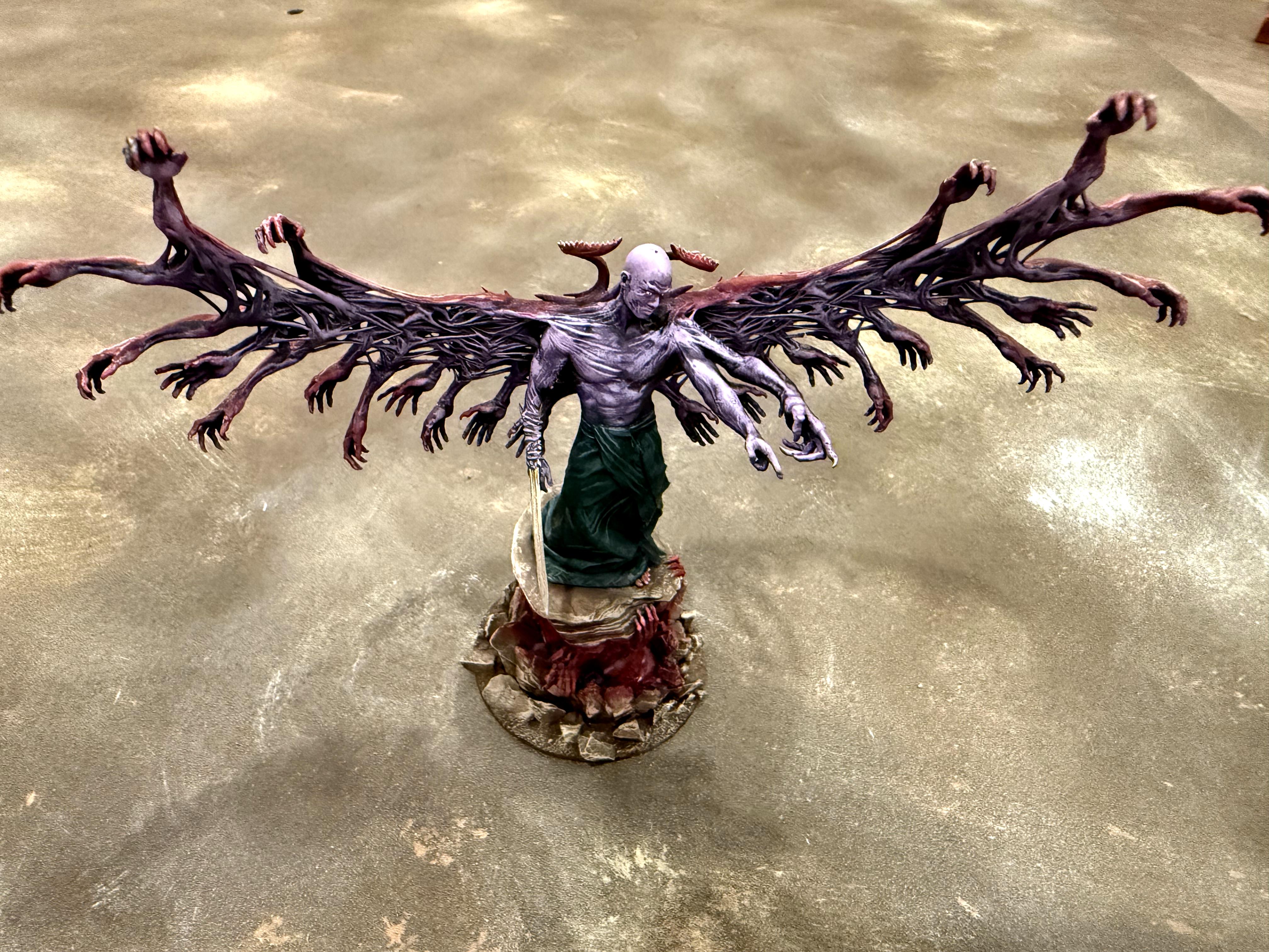 Abyssinian Front, Daemon Prince, Daemons, Desert Combat, Fallen Angel, Gold Armor, Trench, Trench Crusade