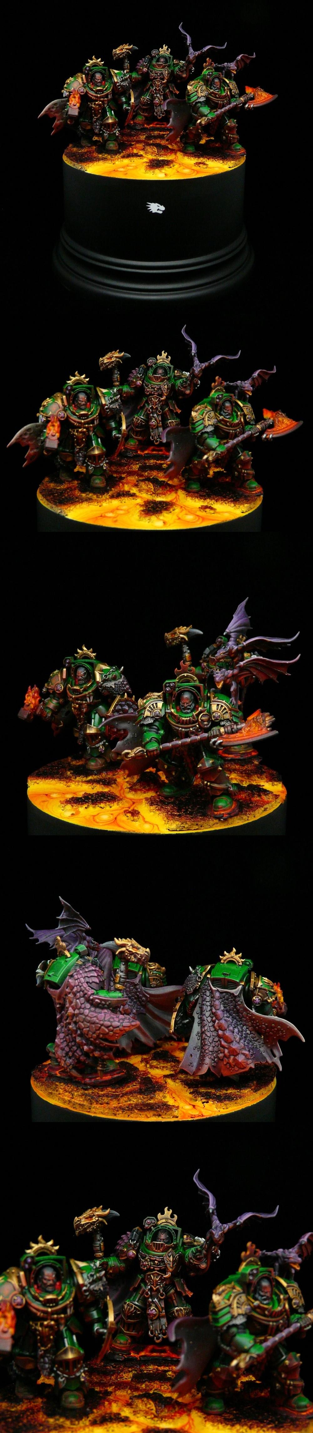 Adeptus Astartes, Fire Drake, Primaris, Salamanders, Space Marines, Terminator Armor