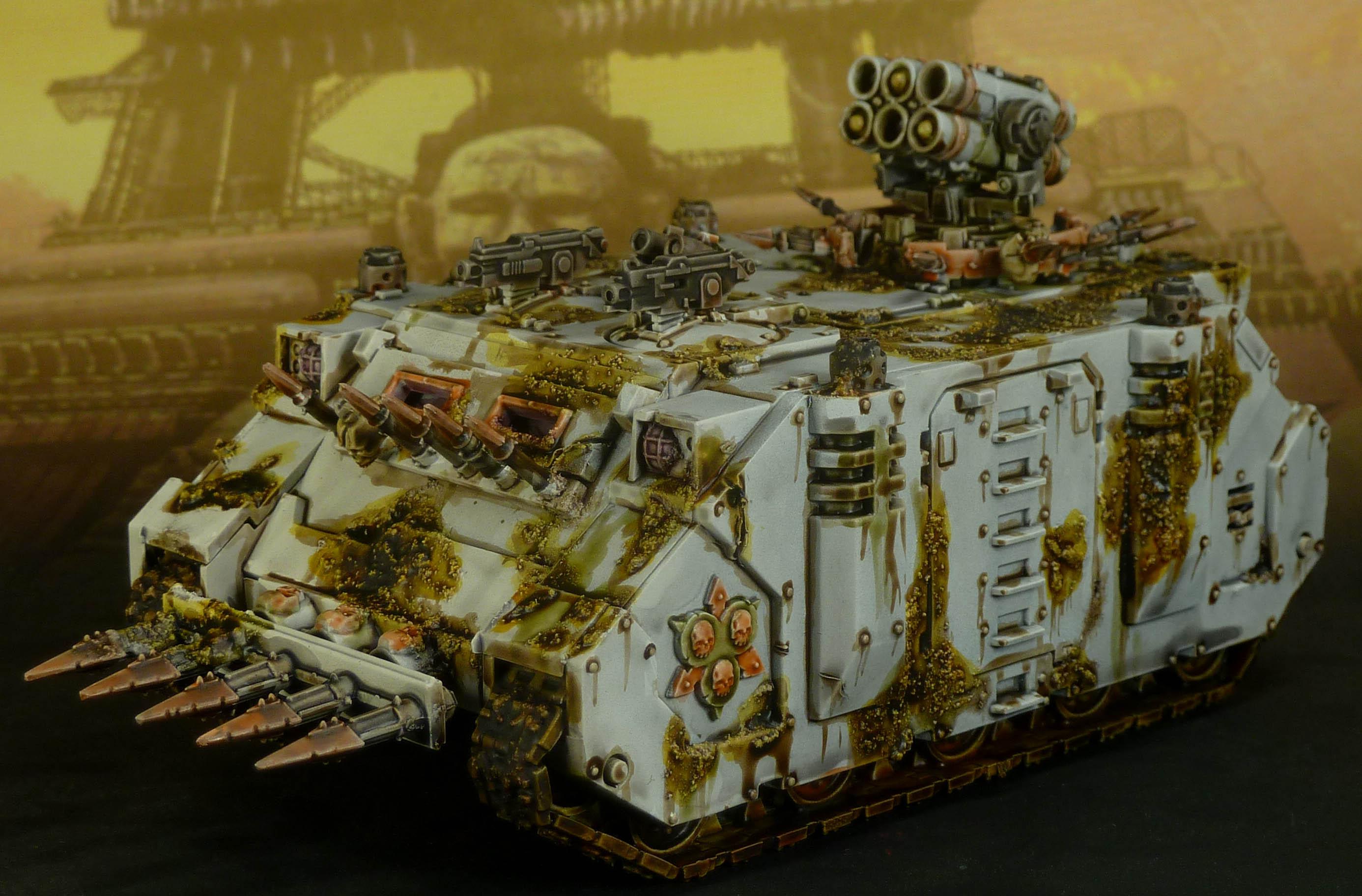 Chaos, Death Guard, Nurgle, Rhino, Space Marines