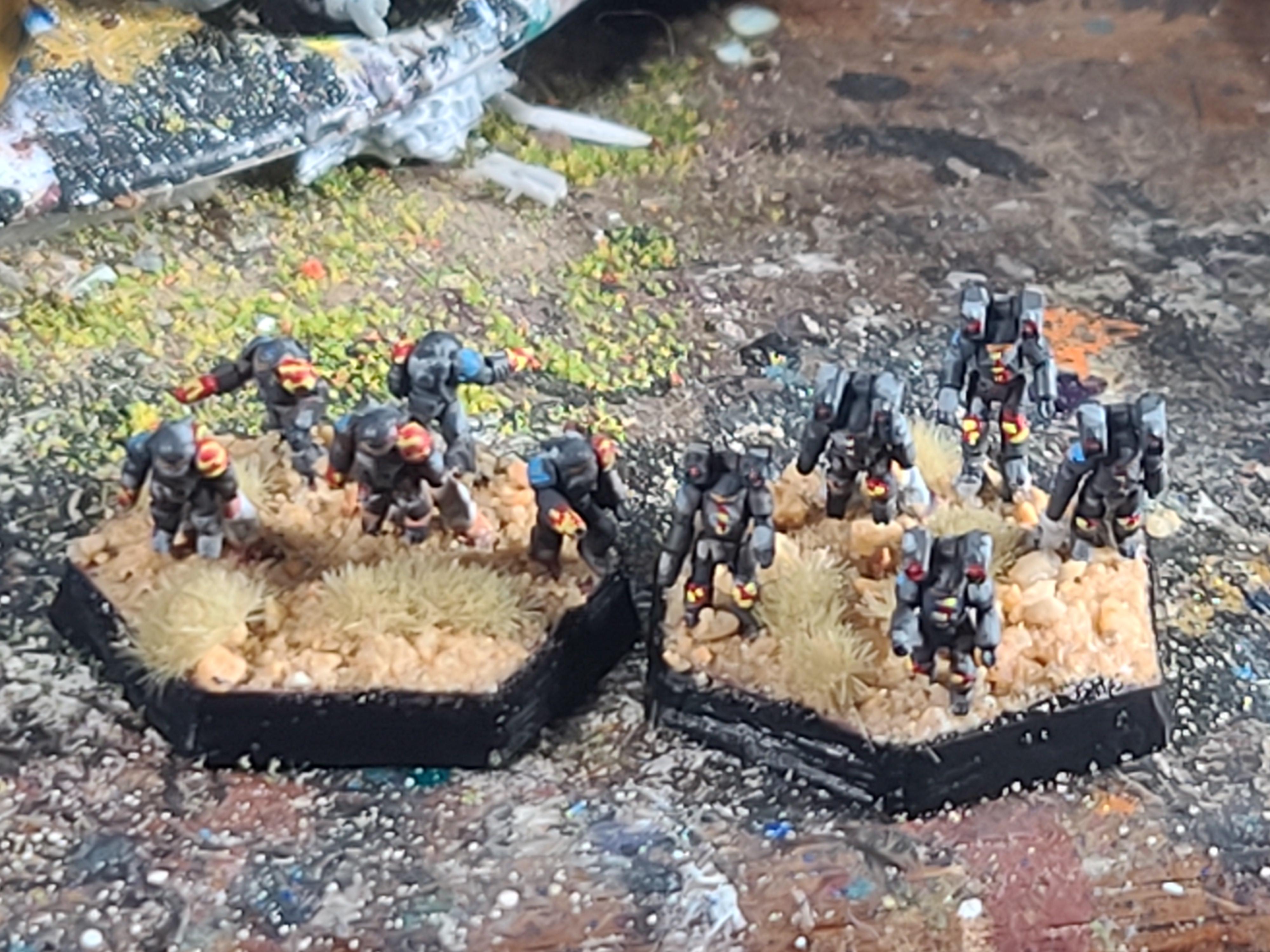 Afterdark Prints, Battletech, Clan Smoke Jaguar, Elemental, Power Armor, Sir Mortimer Bombito