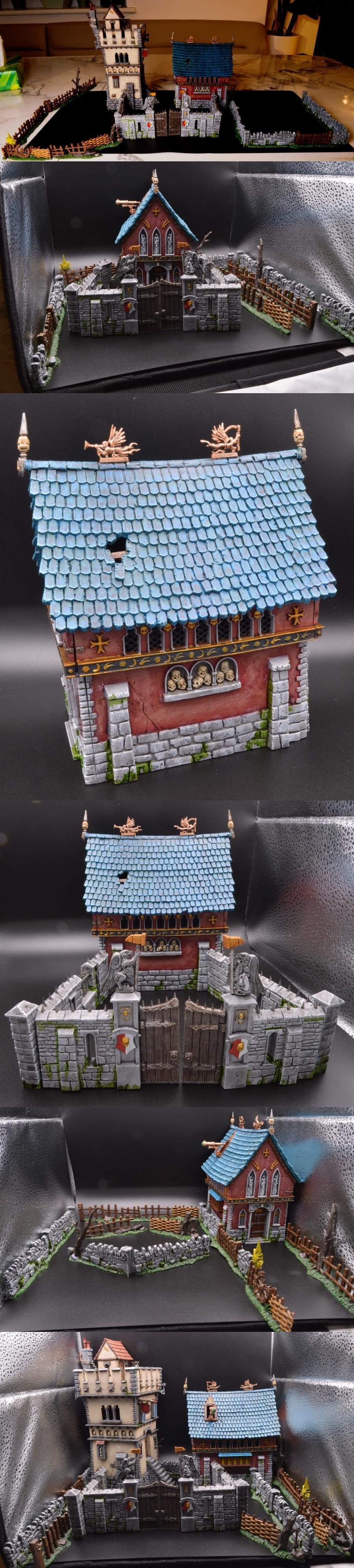 Chapel, Empire, Fortified Manor, Terrain, Walls, Warhammer Fantasy