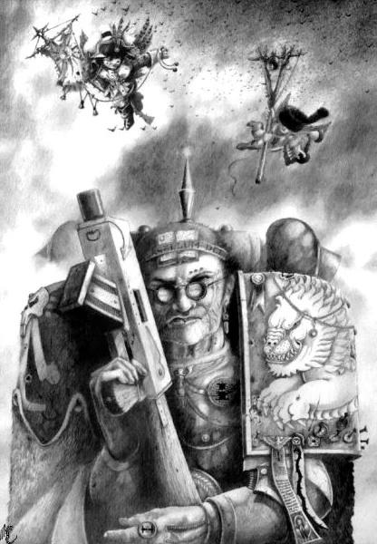 Artwork, Inquisitor, John Blanche, Kryptman, Rogue Trader