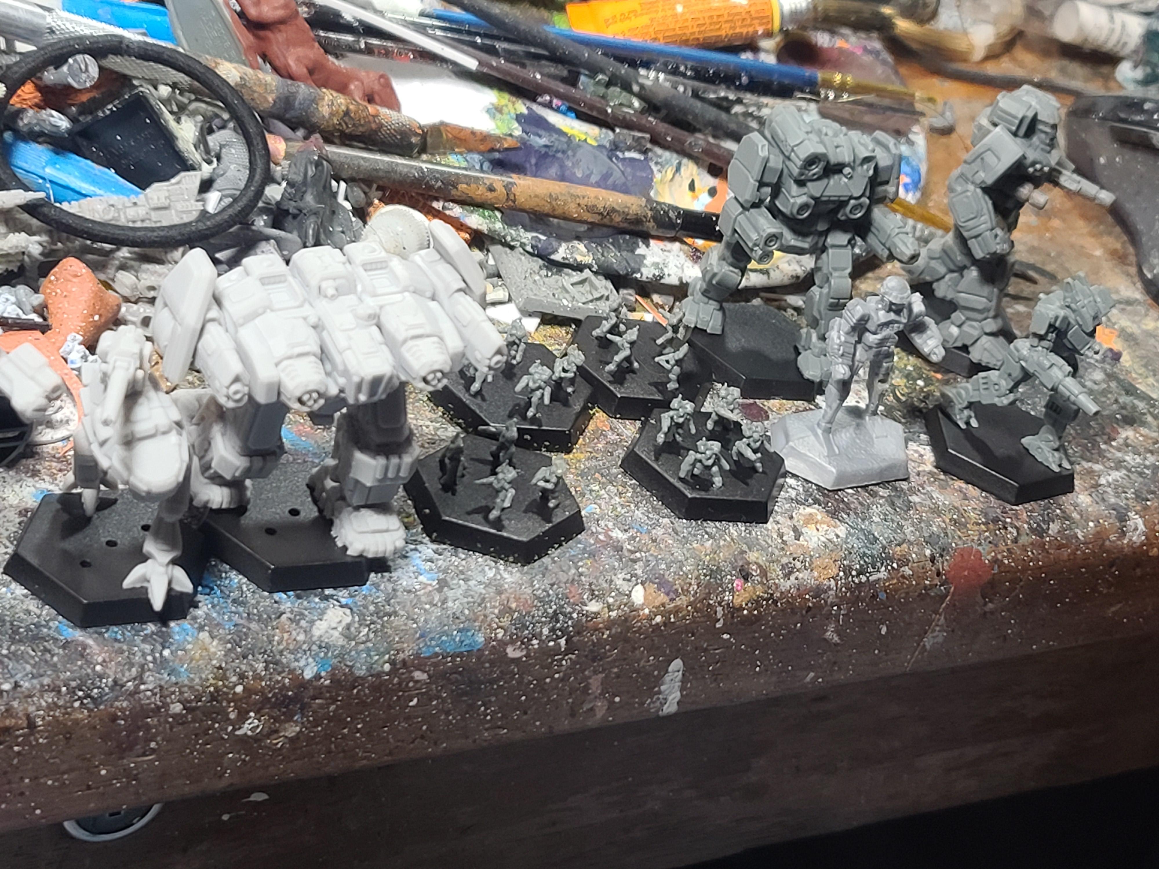 Afterdark Prints, Banshees, Battletech, Blitzkreig, Catalyst Game Labs, Commando, Fafnir, Fasa, Inner Sphere Standard Battle Armor, Mech, Regent, Sir Mortimer Bombito, Wolfhound