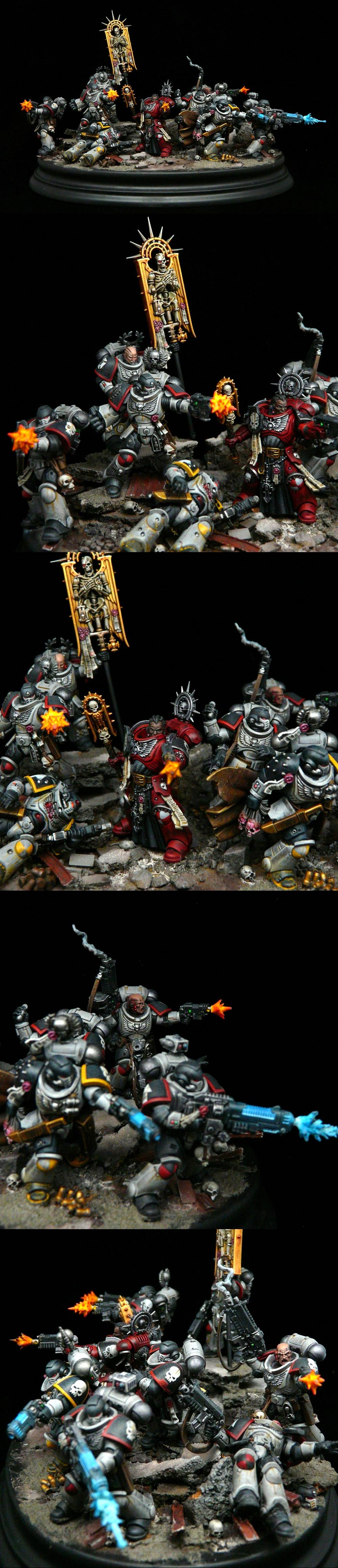 Adeptus Astartes, Astador, Kitbash, Mortifactors, Primaris, Space Marines, Wounded Marines