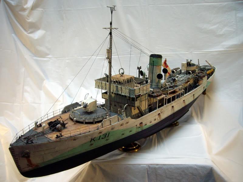 Canadian, Convoy Escort, Corvette, Flower Class Corvette, Painted, Warship, Weathered, World War 2, World War Two