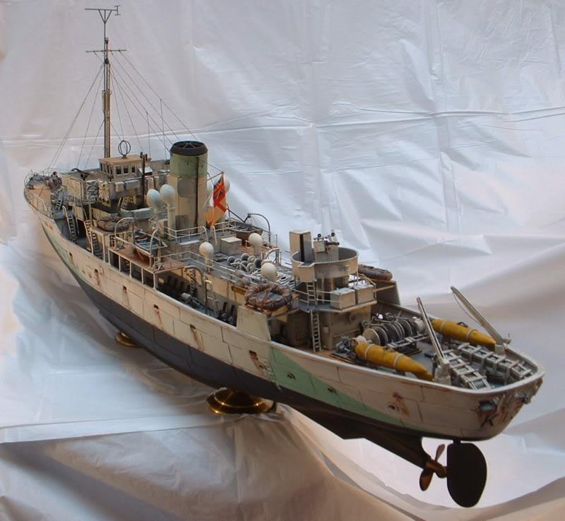 Canadian, Convoy Escort, Corvette, Flower Class Corvette, Painted, Warship, Weathered, World War 2, World War Two