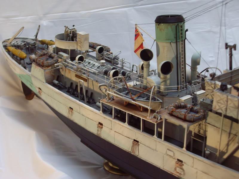 Canadian, Convoy Escort, Flower Class Corvette, Lifeboat, Painted, Warship, Weathered, World War 2, World War Two