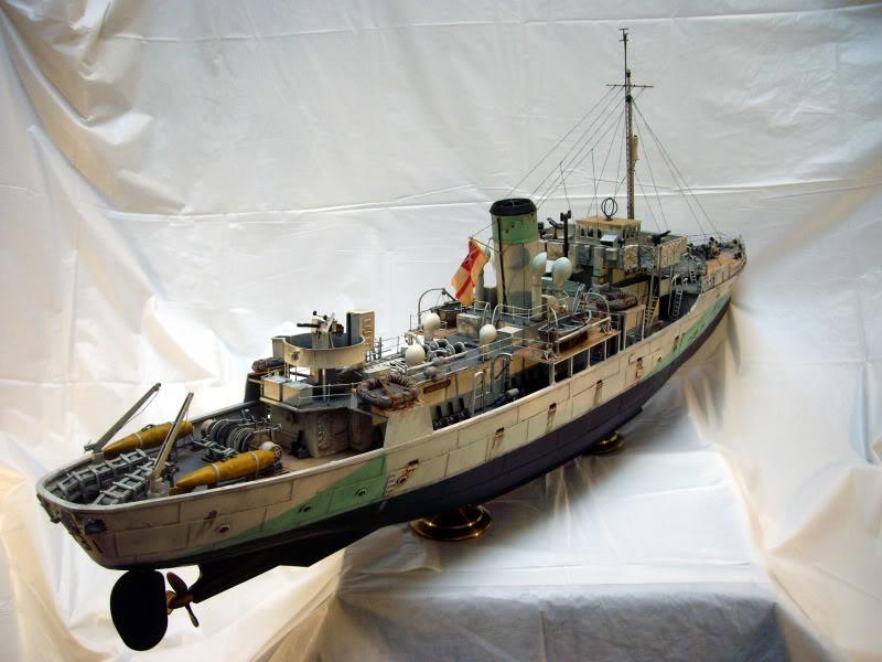 Canadian, Convoy Escort, Flag, Flower Class Corvette, Painted, Pom-pom, Warship, Weathered, World War 2, World War Two