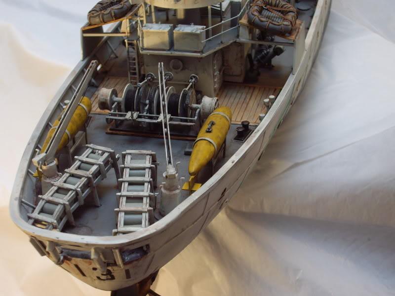 Canadian, Convoy Escort, Dolphons, Flower Class Corvette, Minesweeper, Painted, Warship, Weathered, Winch, World War 2, World War Two