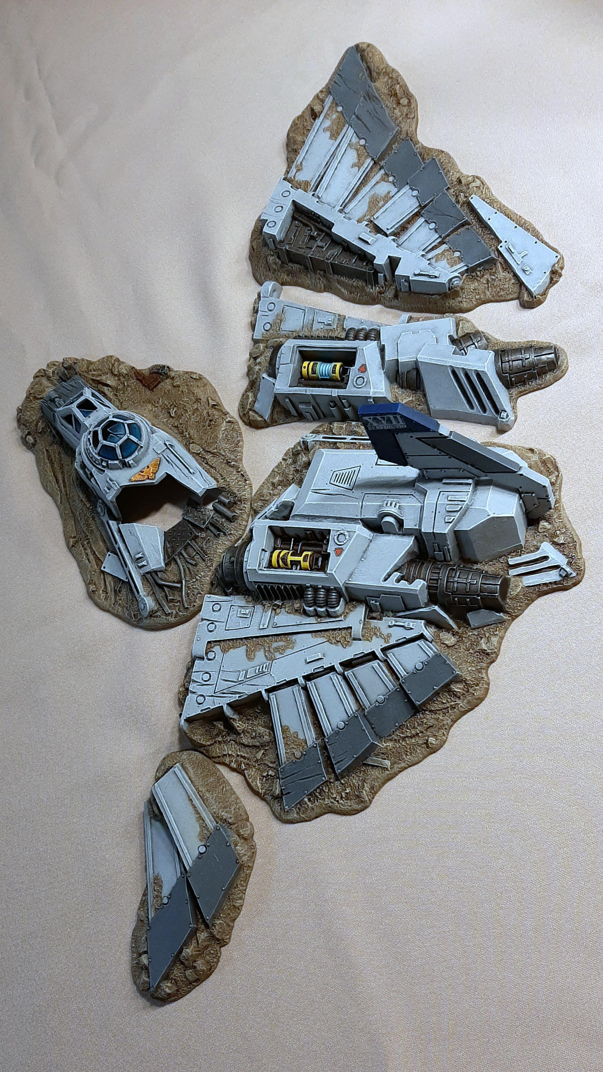 4th, Aquila, Astartes, Battle, Box, Classic, Crashed, Edition, For, Introduction, Lander, Macragge, Oldhammer, Original, Parts, Retro, Set, Shuttle, Space, Space Marines, Starter, Terrain