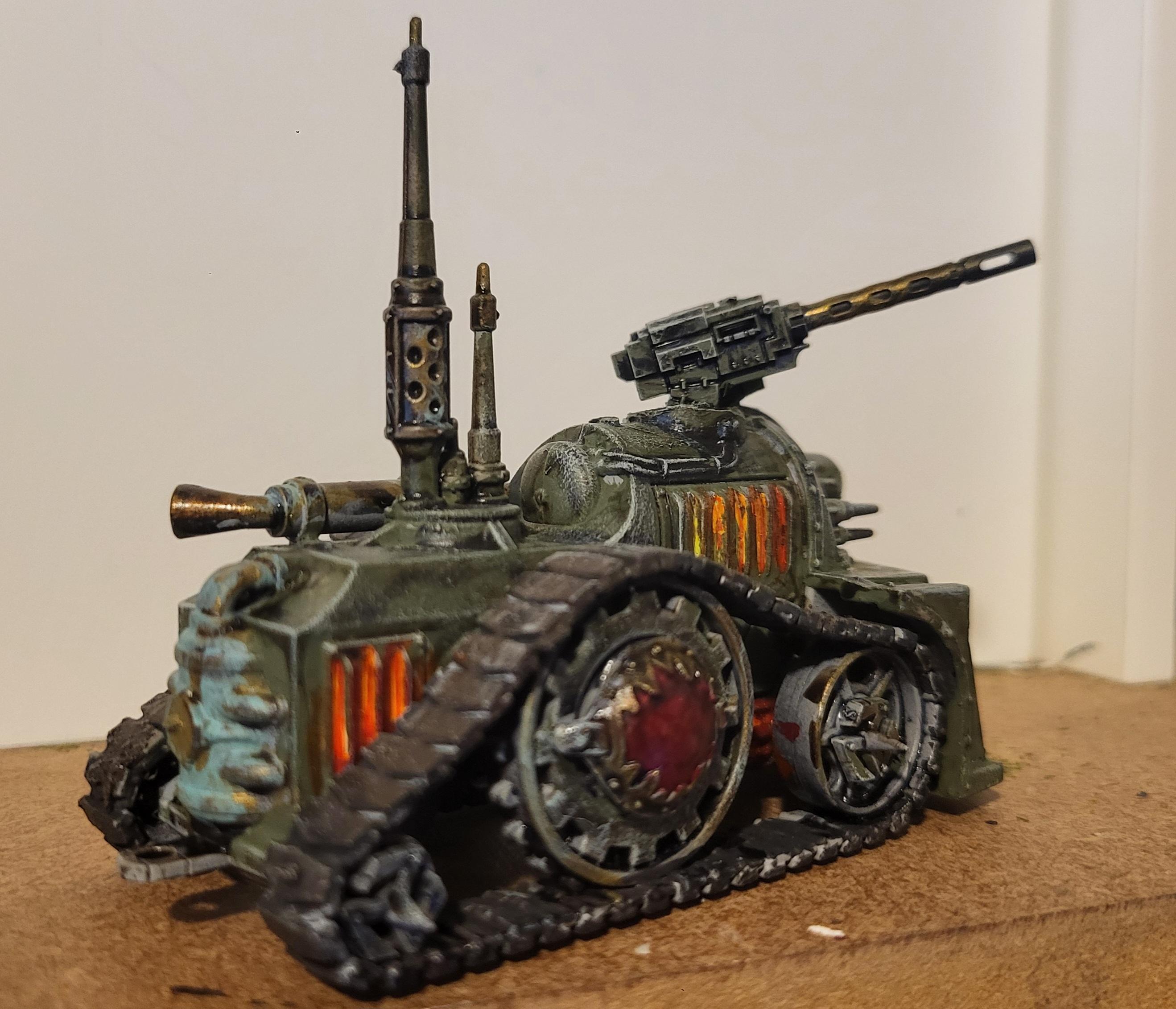 Kitbash, Orks, Tank, Grot Tractor tank rear