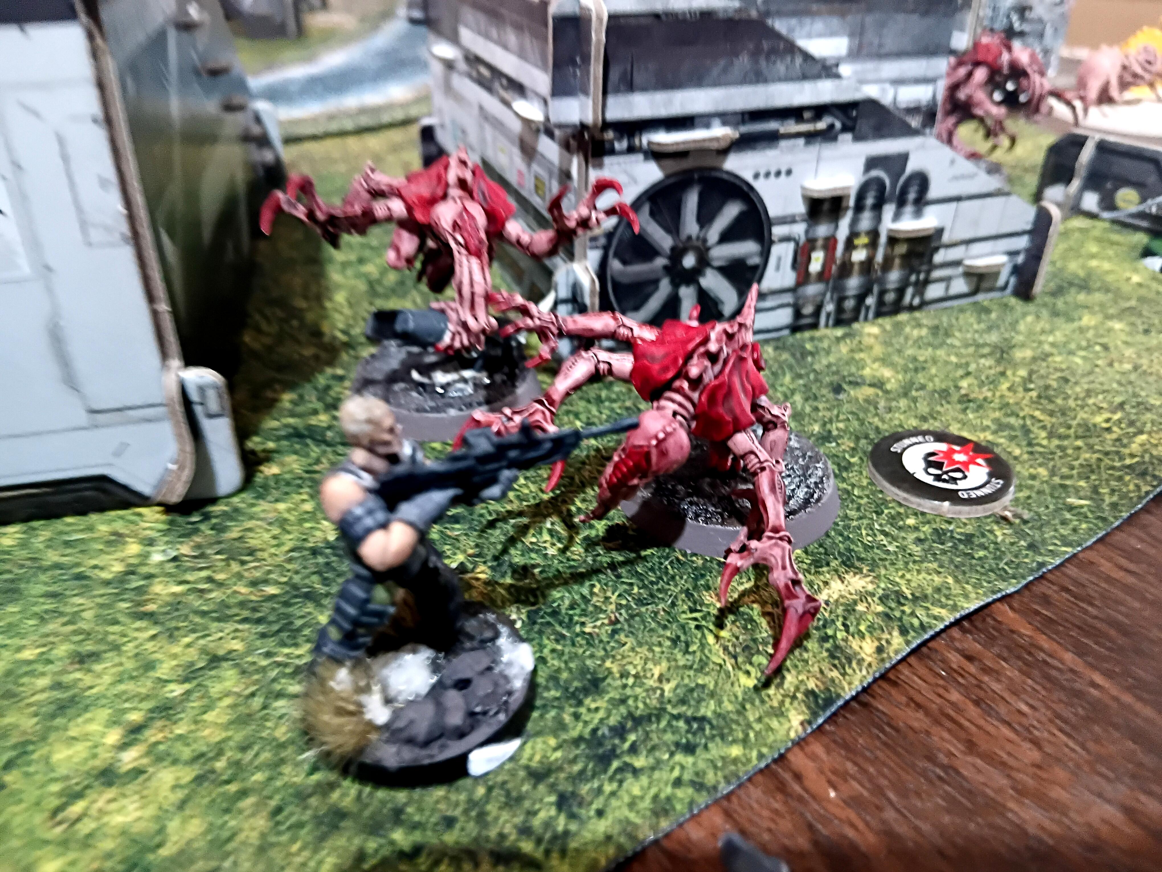 Adventure Game, Azakir Halgriv, Five Parsecs From Home, Fun, Genestealer, Mercenary, Miniatures, Minis, Ninjas, Sci Fi, Science Fiction, Sela Orrel, Ship Crew, Single Player