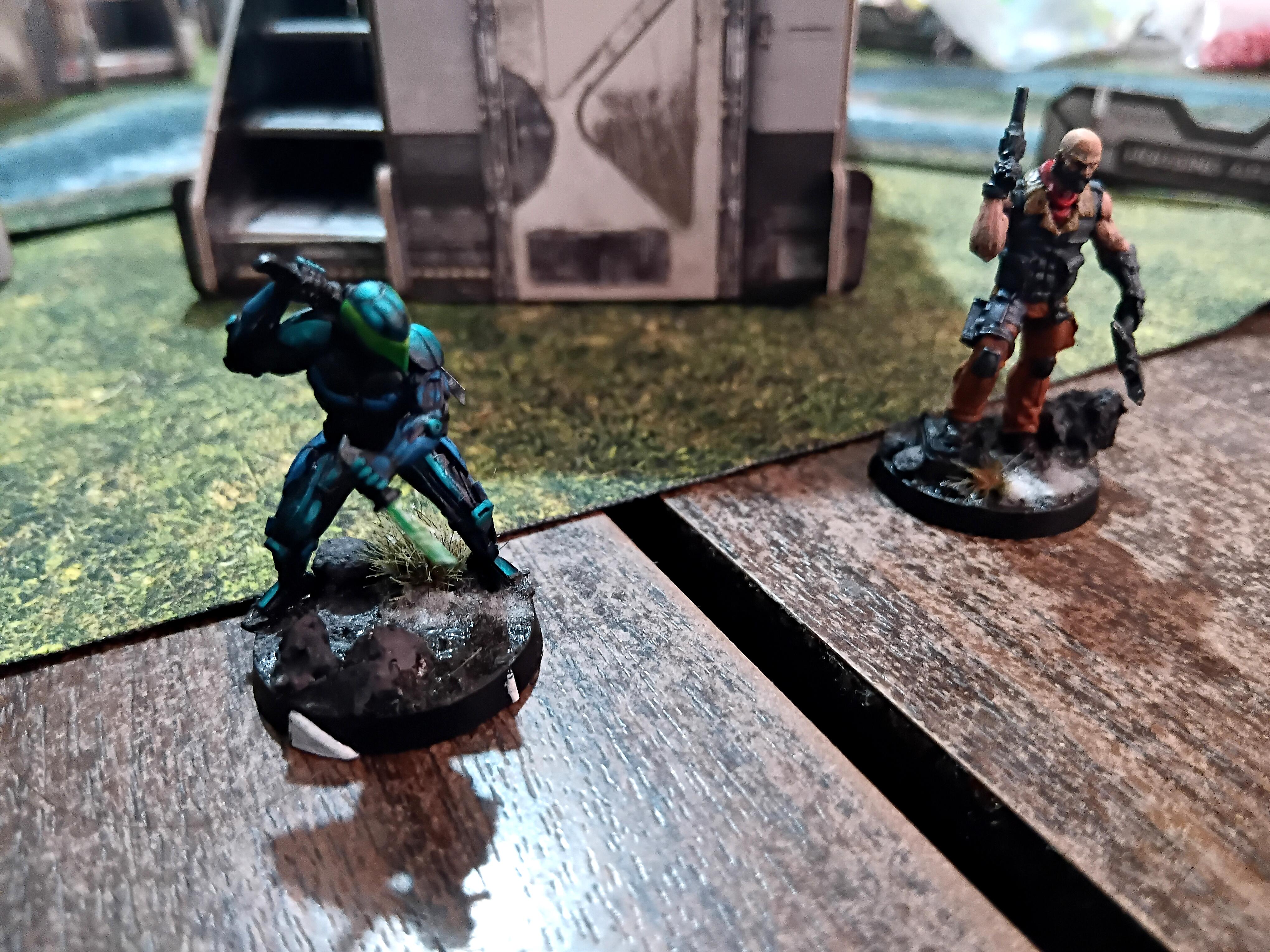 Adventure Game, Azakir Halgriv, Five Parsecs From Home, Fun, Genestealer, Mercenary, Miniatures, Minis, Ninjas, Sci Fi, Science Fiction, Sela Orrel, Ship Crew, Single Player