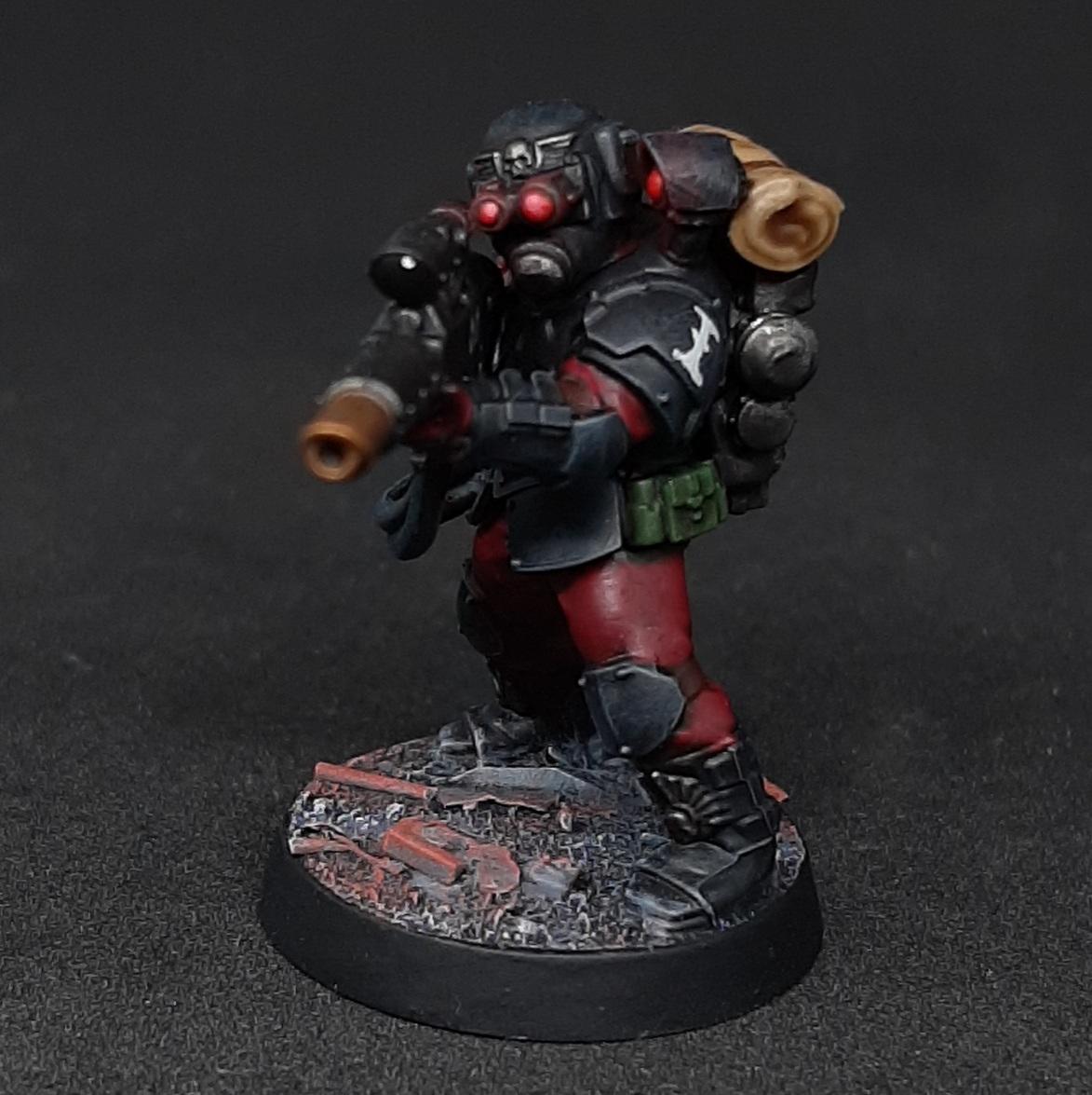 2026, Black, Challenge, Conversion, Custom, Dark, Entries, Glow, Grimdark, Gritty, Gun, Headswap, Hot-shot, Inquisition, Inquisitorial, Kill, Killteam, Kitbash, Lasgun, Million Miniatures, Miniatures, Object Source Lighting, One, Red, Scions, Squad, Storm, Stormtrooper, Team, Tempestus, Trooper, Visor, Warhammer 40,000