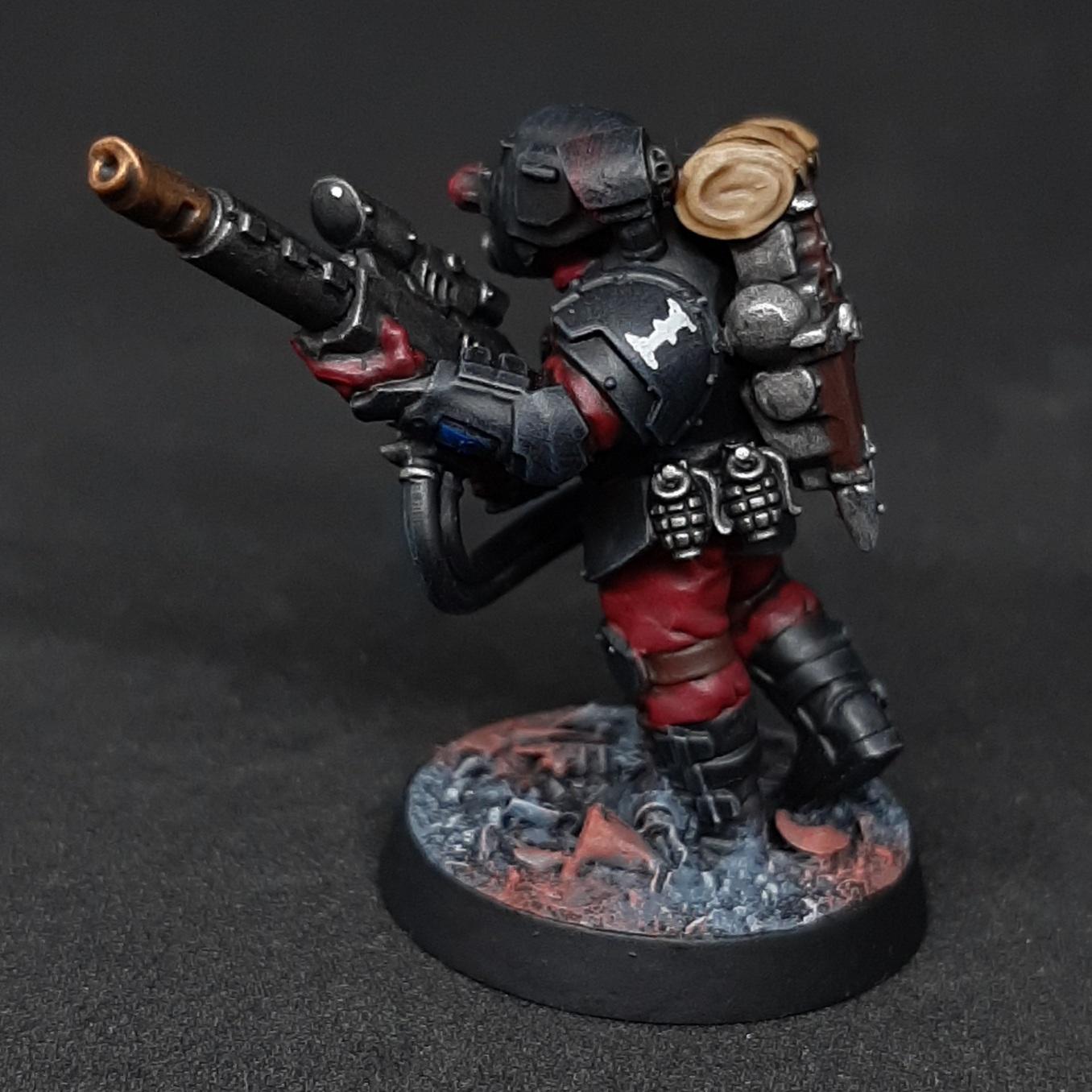 2026, Black, Challenge, Conversion, Custom, Dark, Entries, Glow, Grimdark, Gritty, Gun, Headswap, Hot-shot, Inquisition, Inquisitorial, Kill, Killteam, Kitbash, Lasgun, Million Miniatures, Miniatures, Object Source Lighting, One, Red, Scions, Squad, Storm, Stormtrooper, Team, Tempestus, Trooper, Visor, Warhammer 40,000