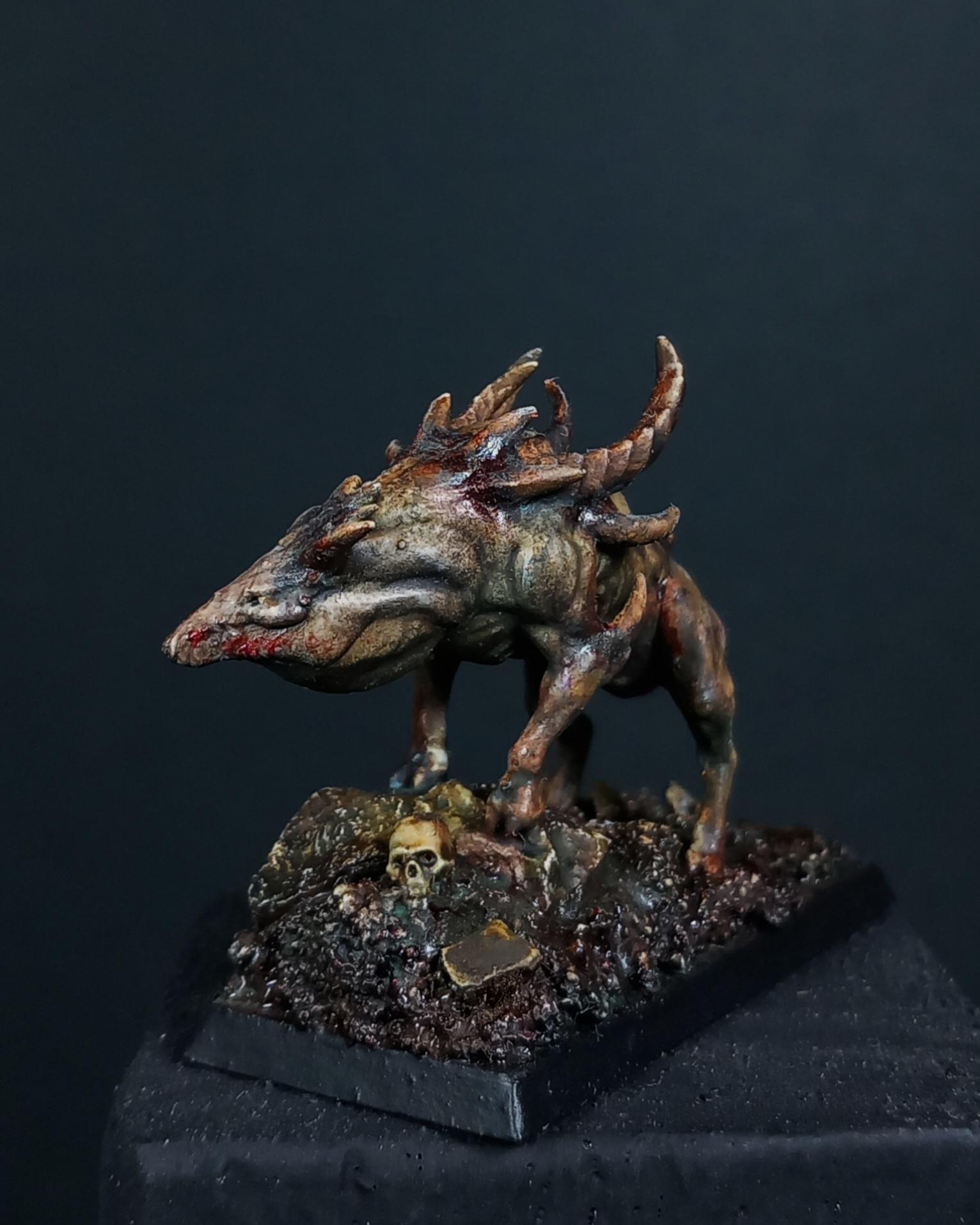 Beastmen, Beasts Of Chaos, Chaos, Grim Dark, Grimdark, Grimdark Miniatures, Grimdark Painting, Warhound