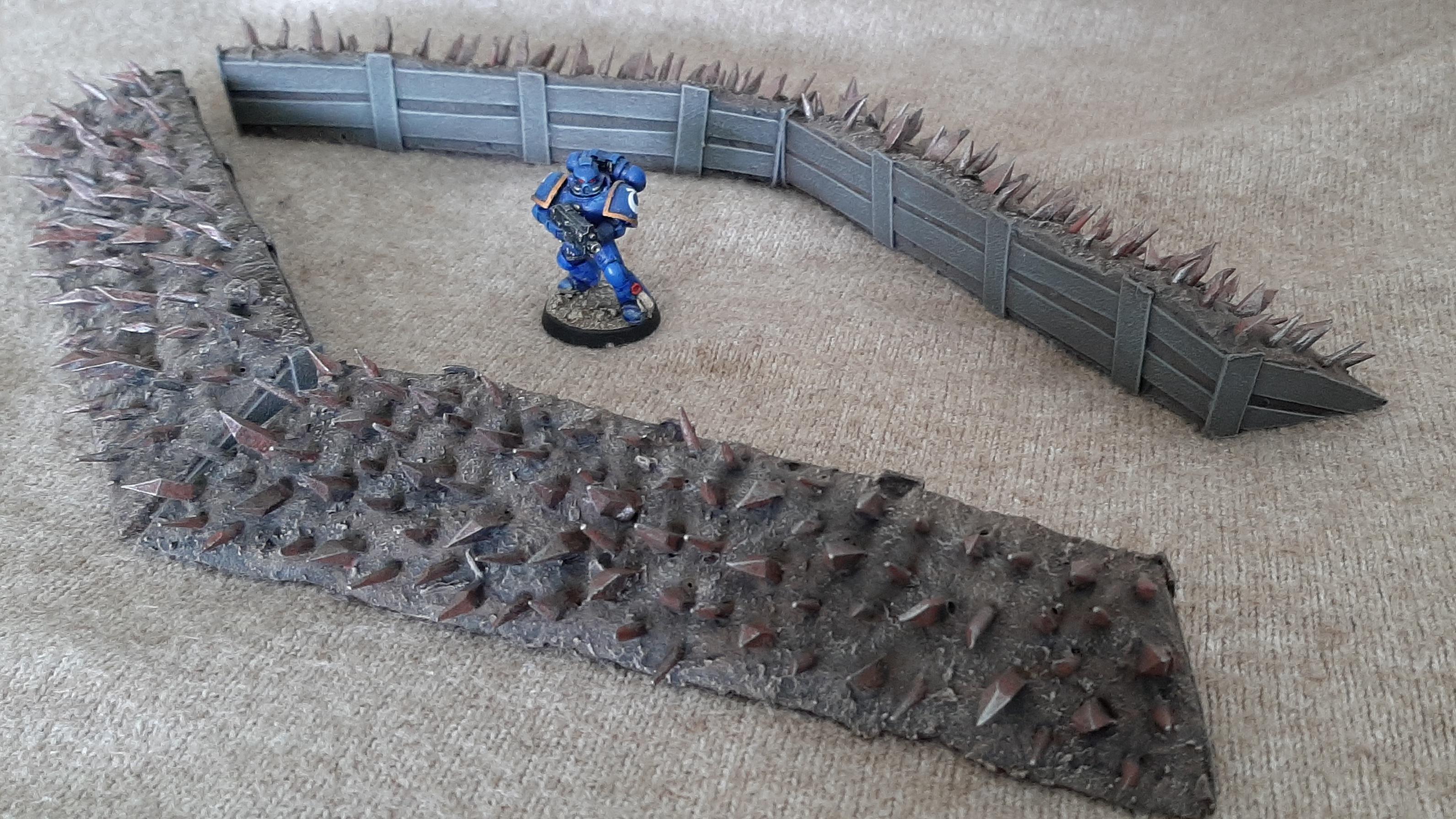 Barricade, Barrier, Custom, Dangerous, Difficult, Earthen, Homemade, Punji, Scratch Build, Spiked, Stakes, Tabletop, Terrain, Trap, Trench, Wall, Warhammer 40,000, Warhammer Fantasy