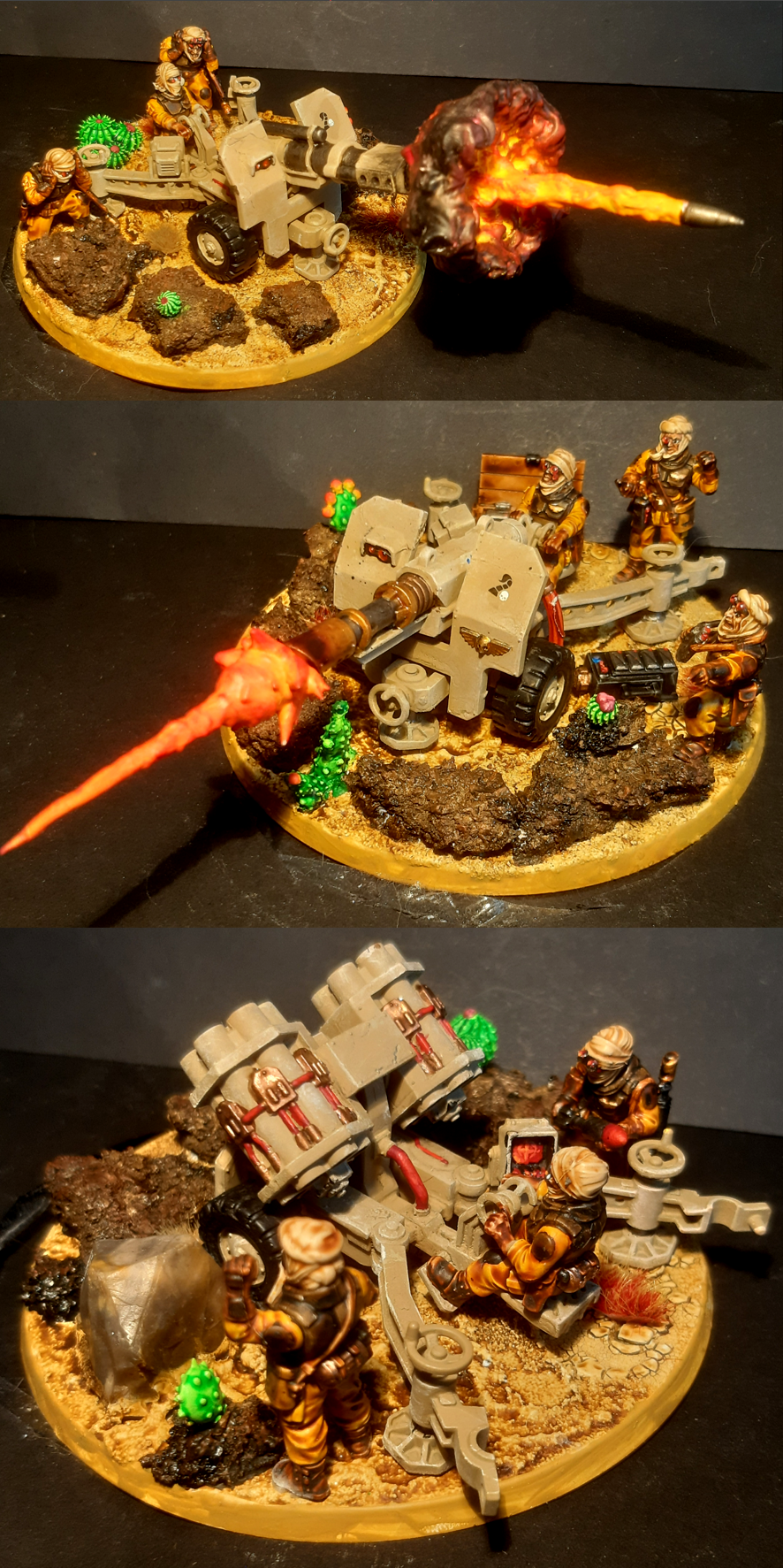 Artillery, Deadly Print Studios, Field Ordnance Battery, Imperial Guard, Tallarn Desert Raiders